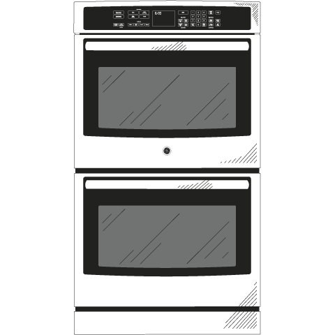Series 30" Built-In Double Wall Oven with Convection PT7550BLTS