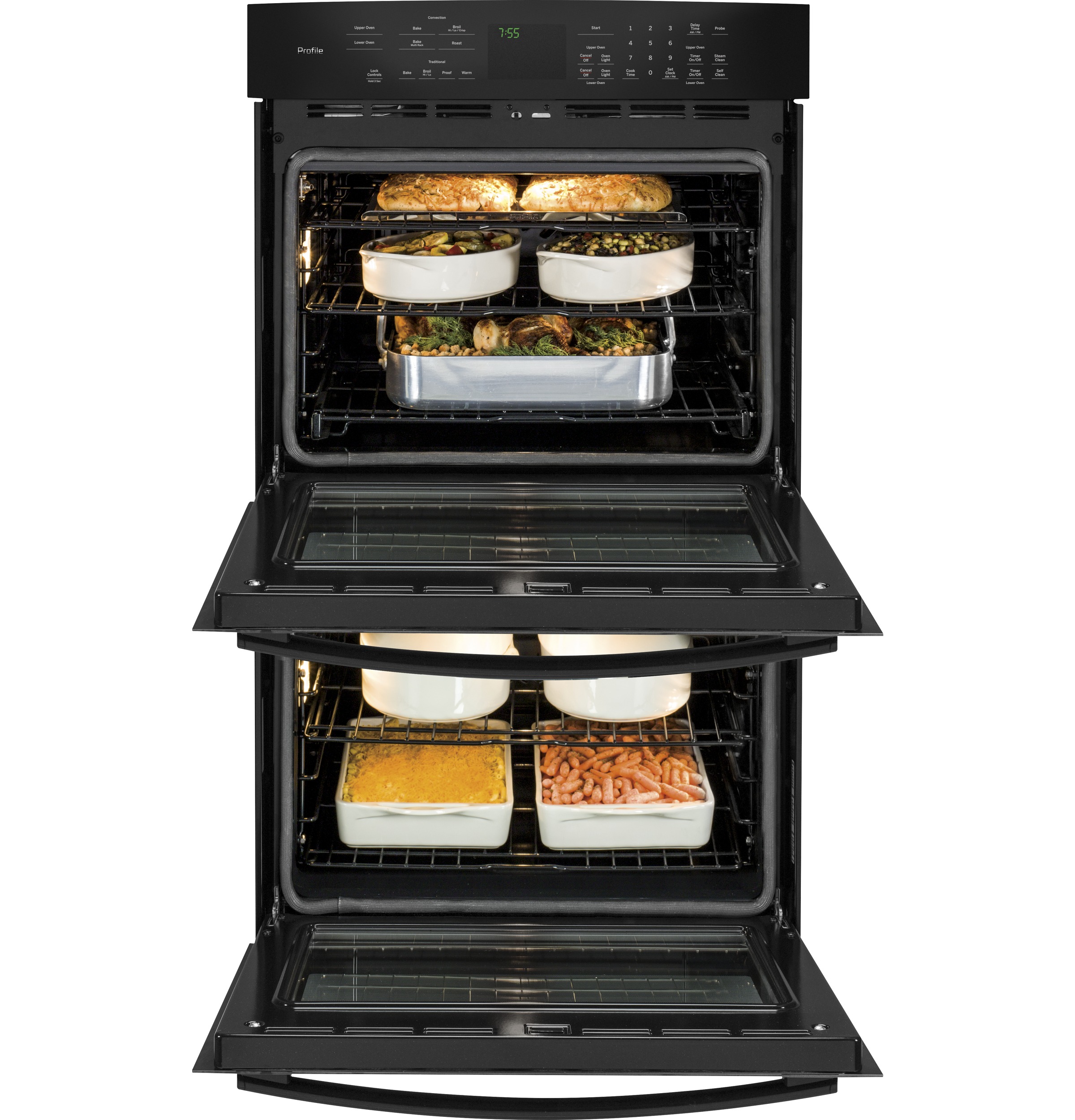 Series 30" Built-In Double Wall Oven with Convection PT7550DFBB