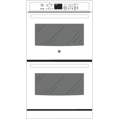 Series 30" Built-In Double Wall Oven with Convection PT7550DFBB