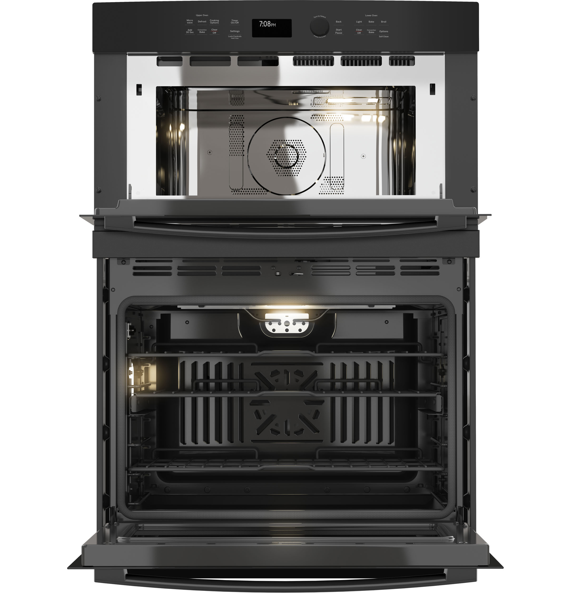 30" Built-In Combination Convection Microwave/Convection Wall Oven PT7800DHBB