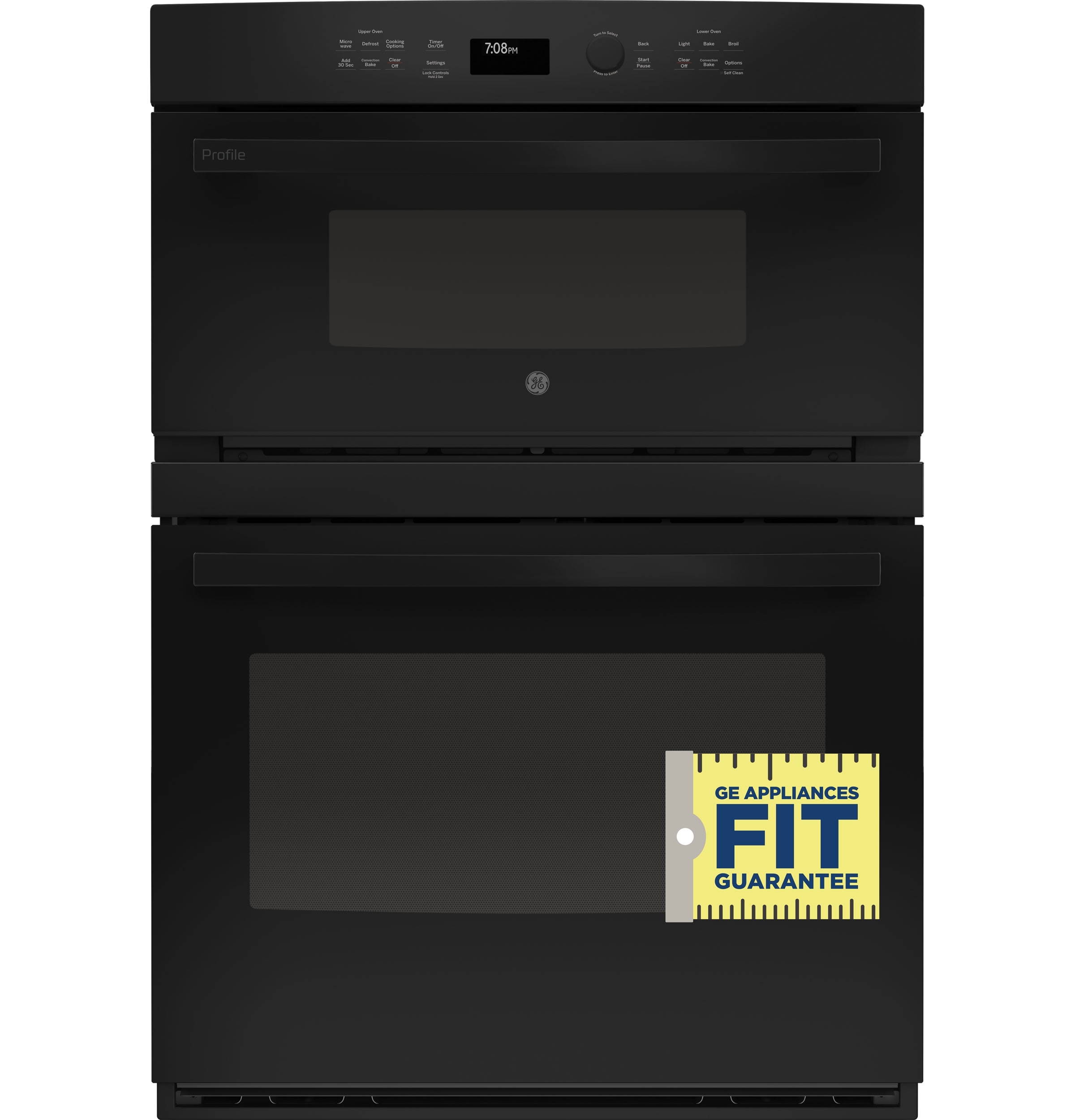 30" Built-In Combination Convection Microwave/Convection Wall Oven PT7800DHBB