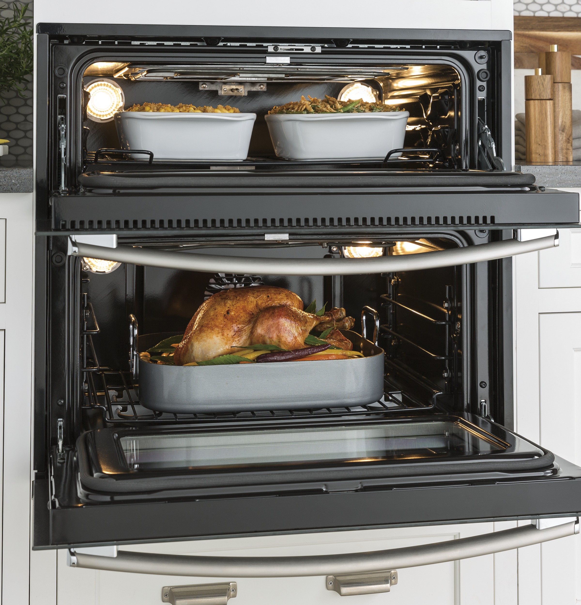 30" Built-In Twin Flex Convection Wall Oven PT9200SLSS
