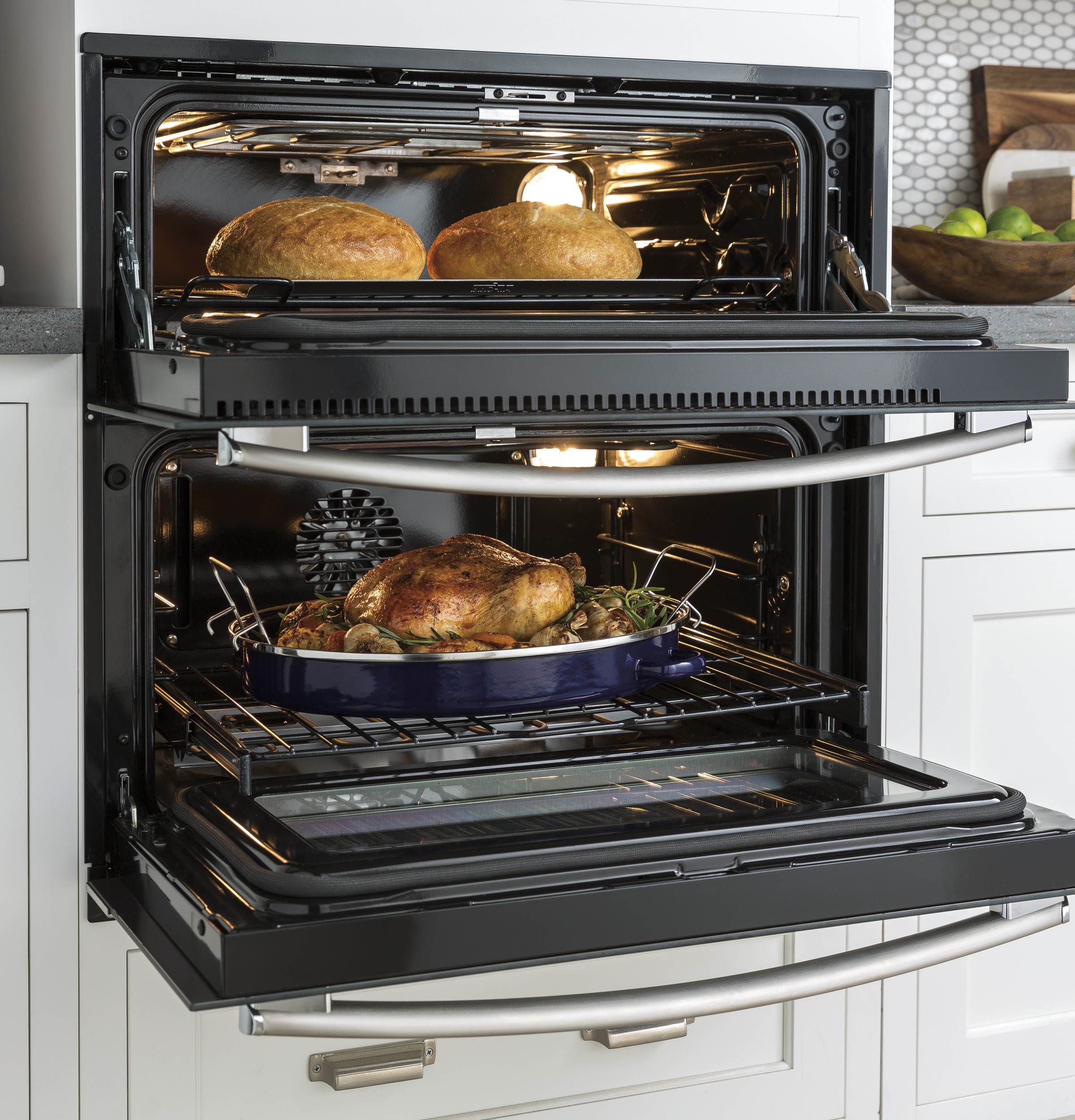 30" Built-In Twin Flex Convection Wall Oven PT9200SLSS