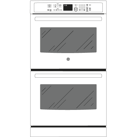 Series 30" Built-In Double Convection Wall Oven PT9550DFBB