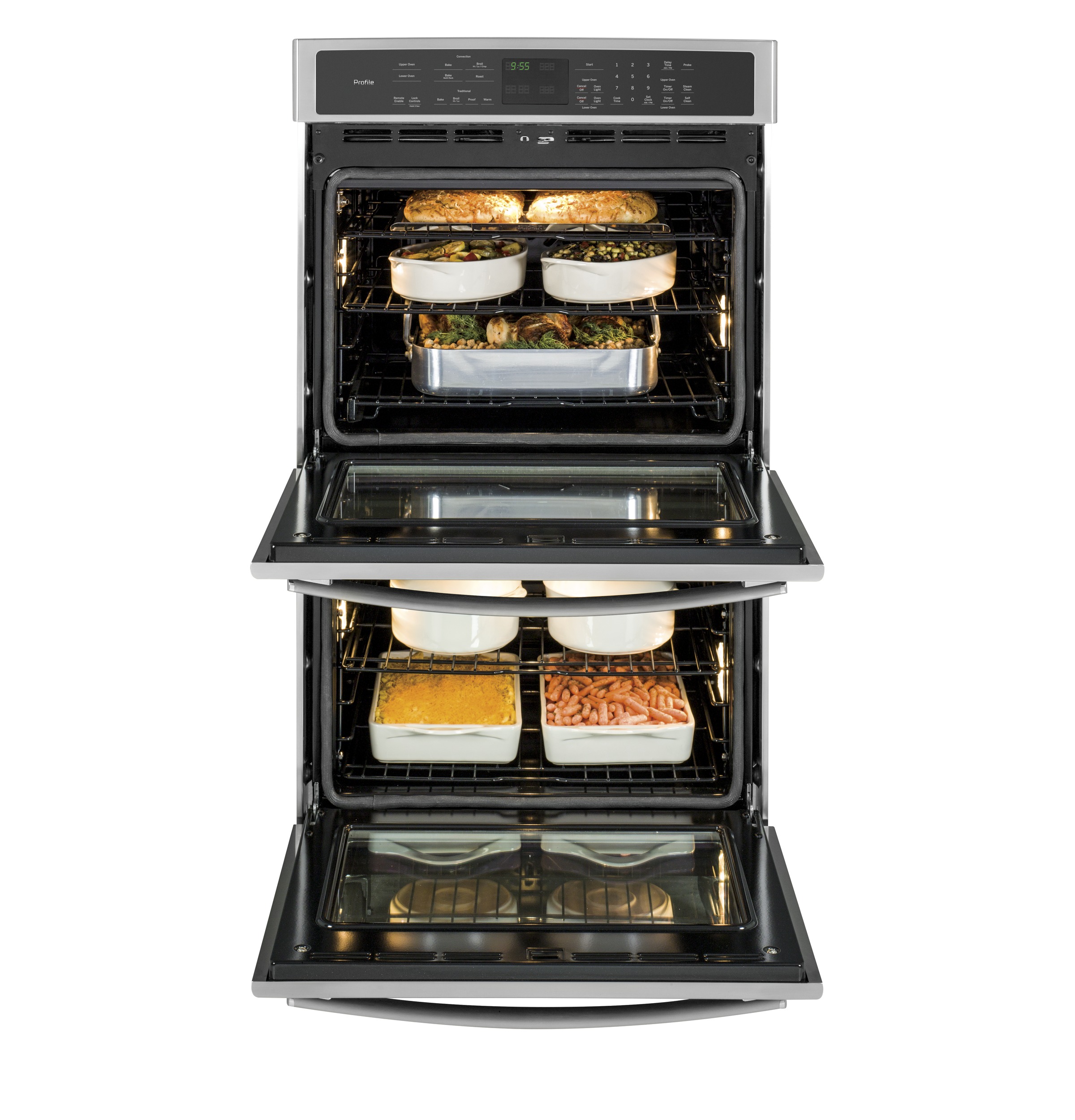 Series 30" Built-In Double Convection Wall Oven PT9550SFSS