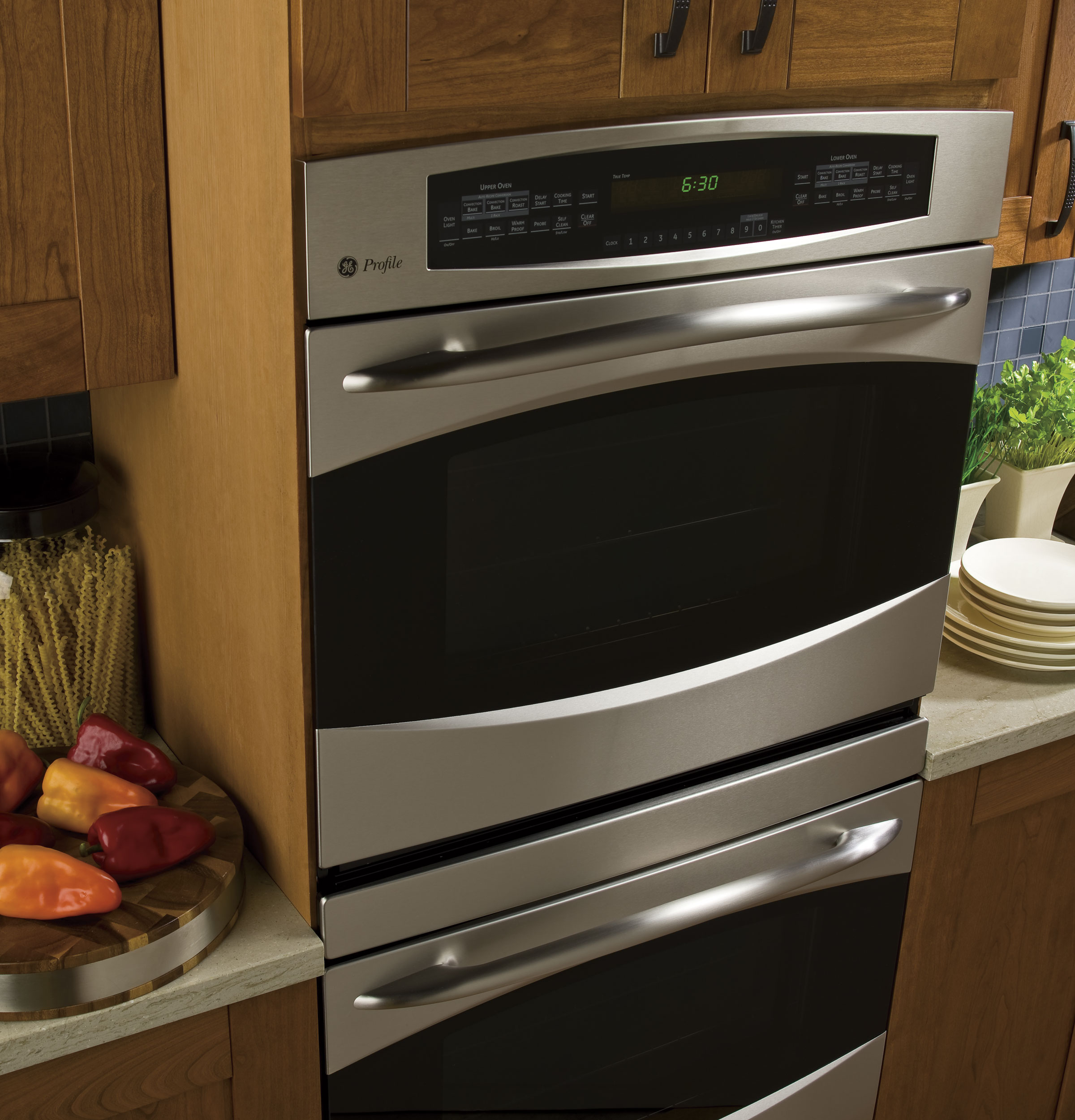 30" Built-In Double Convection Wall Oven PT958SRSS