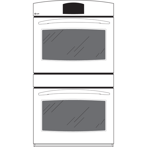 30" Built-In Double Convection Wall Oven PT960DRBB