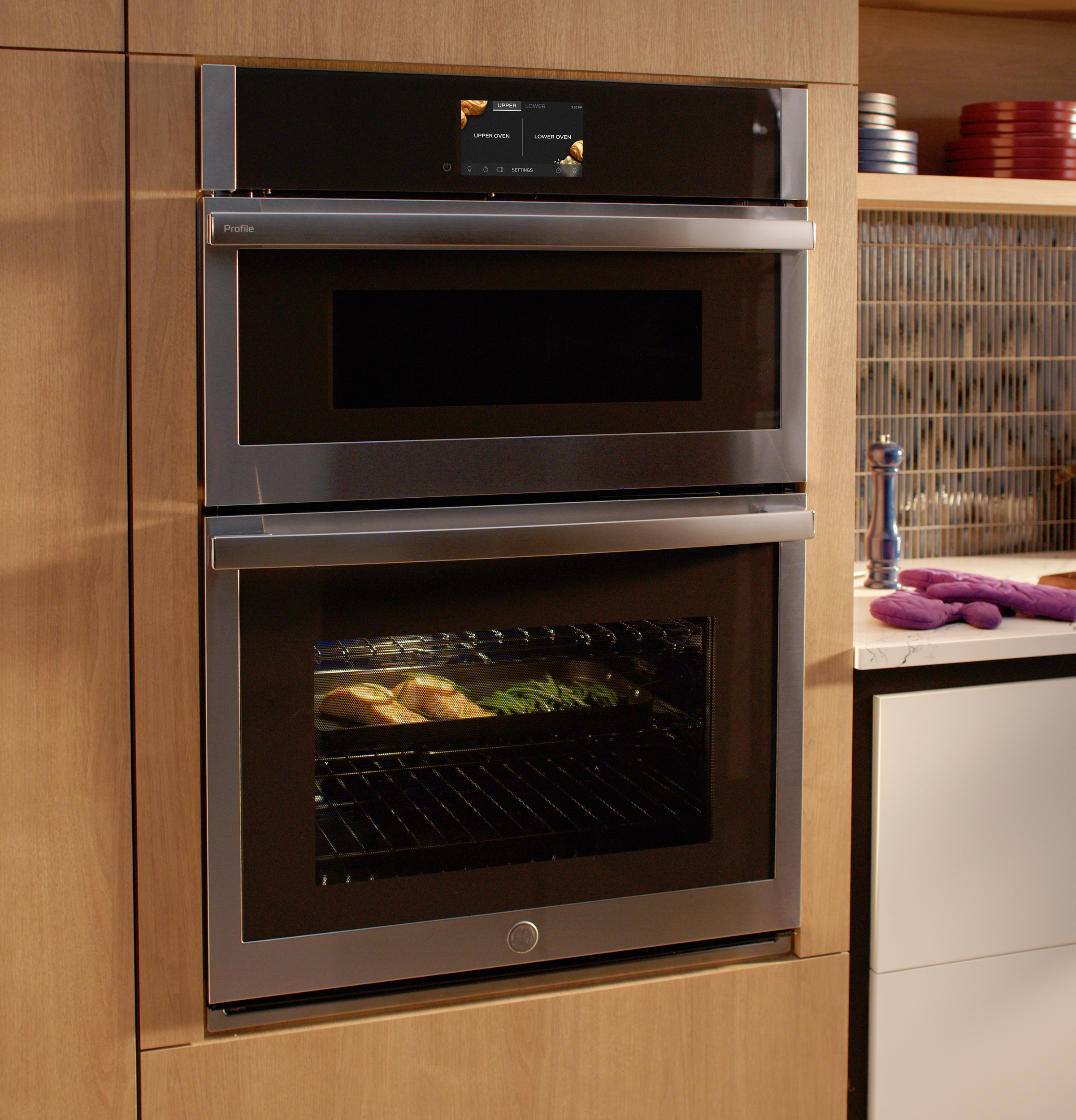 30 in. Combination Double Wall Oven with Convection, Air Fry, Steam, Sous Vide, and Advantium Technology view 11