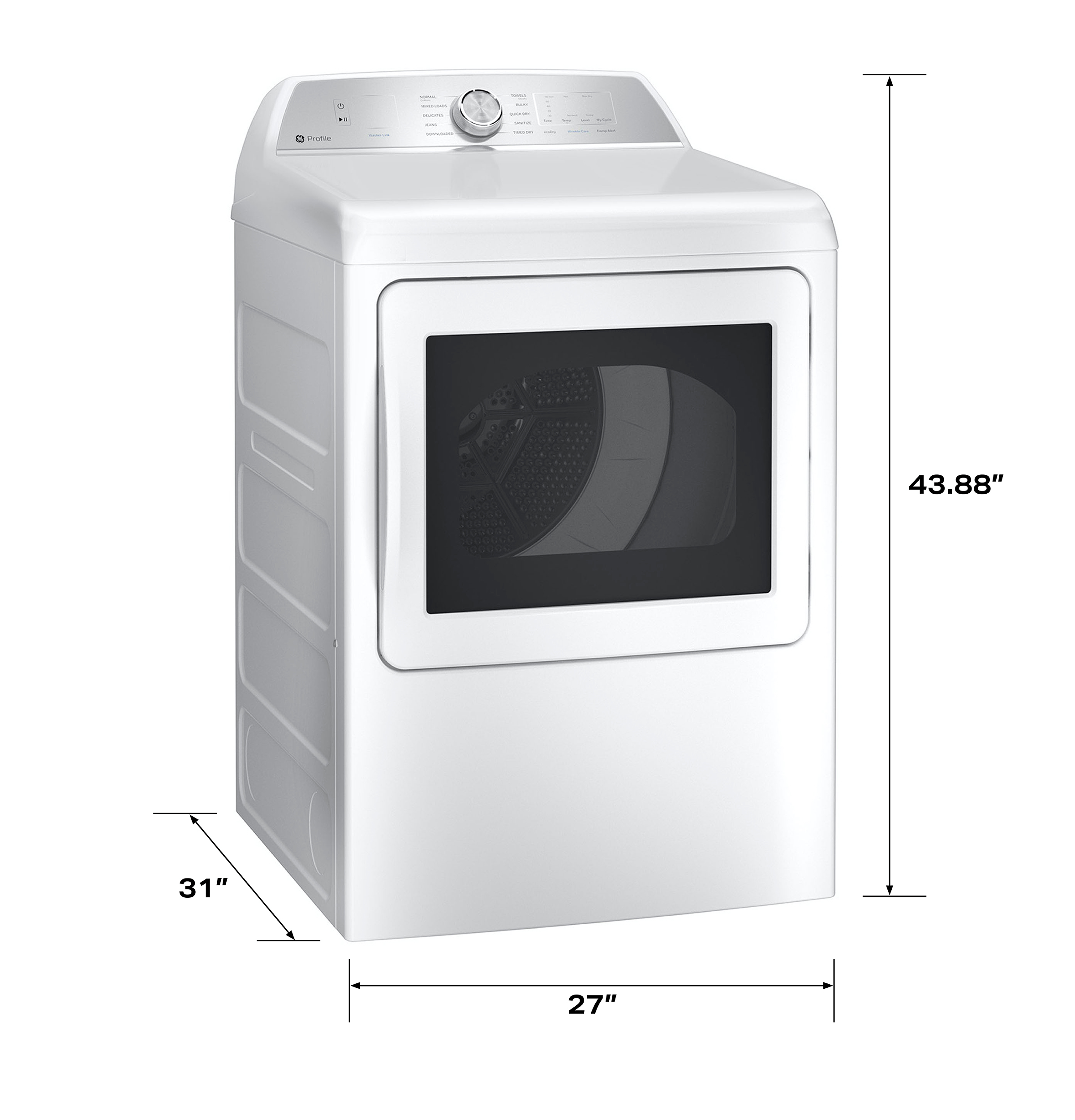 7.4 cu. ft. Capacity aluminized alloy drum Electric Dryer with Sanitize Cycle and Sensor Dry view 20