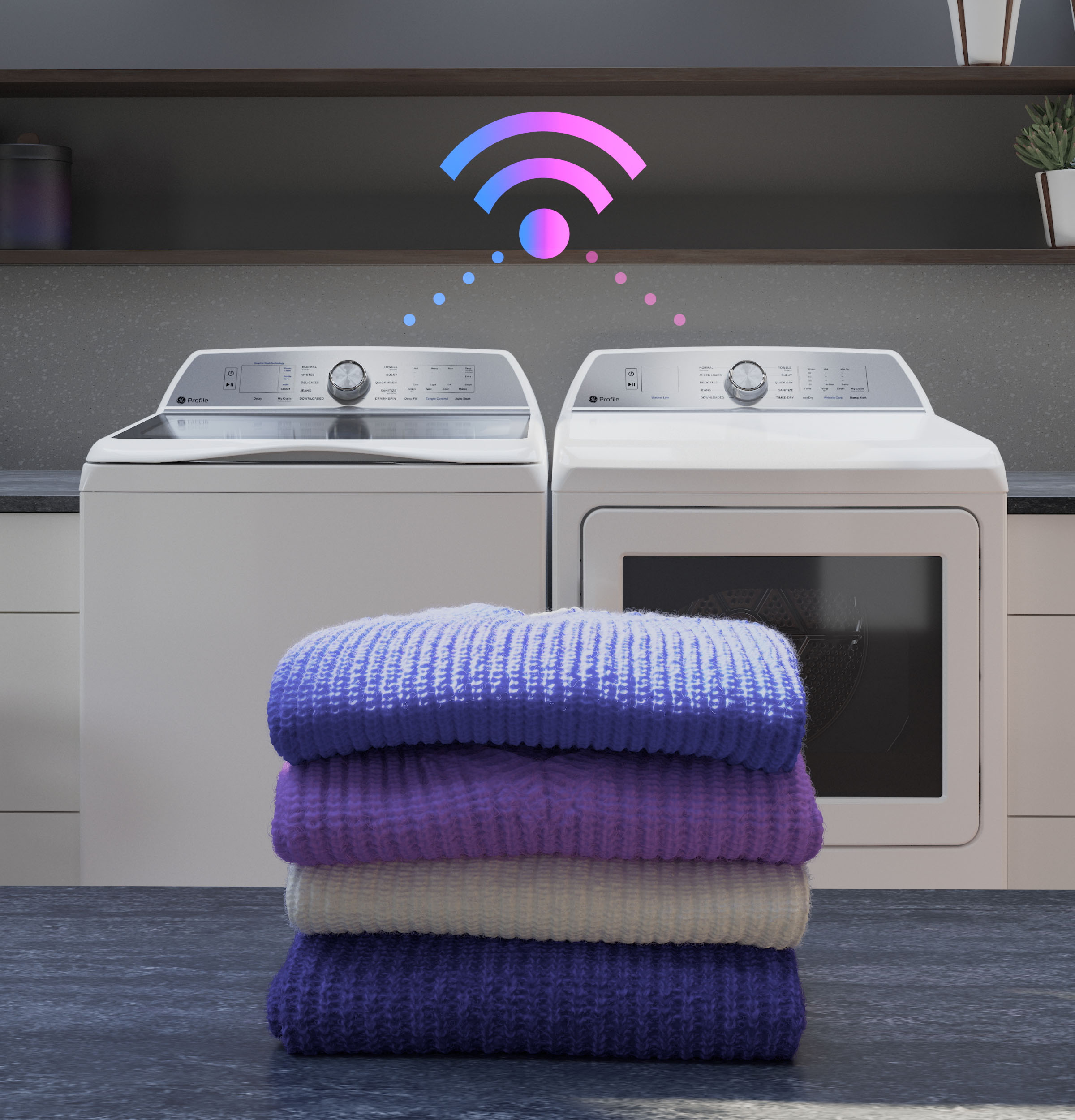 7.3 cu. ft. Capacity Smart Gas Dryer with Steam and Washer Link view 9