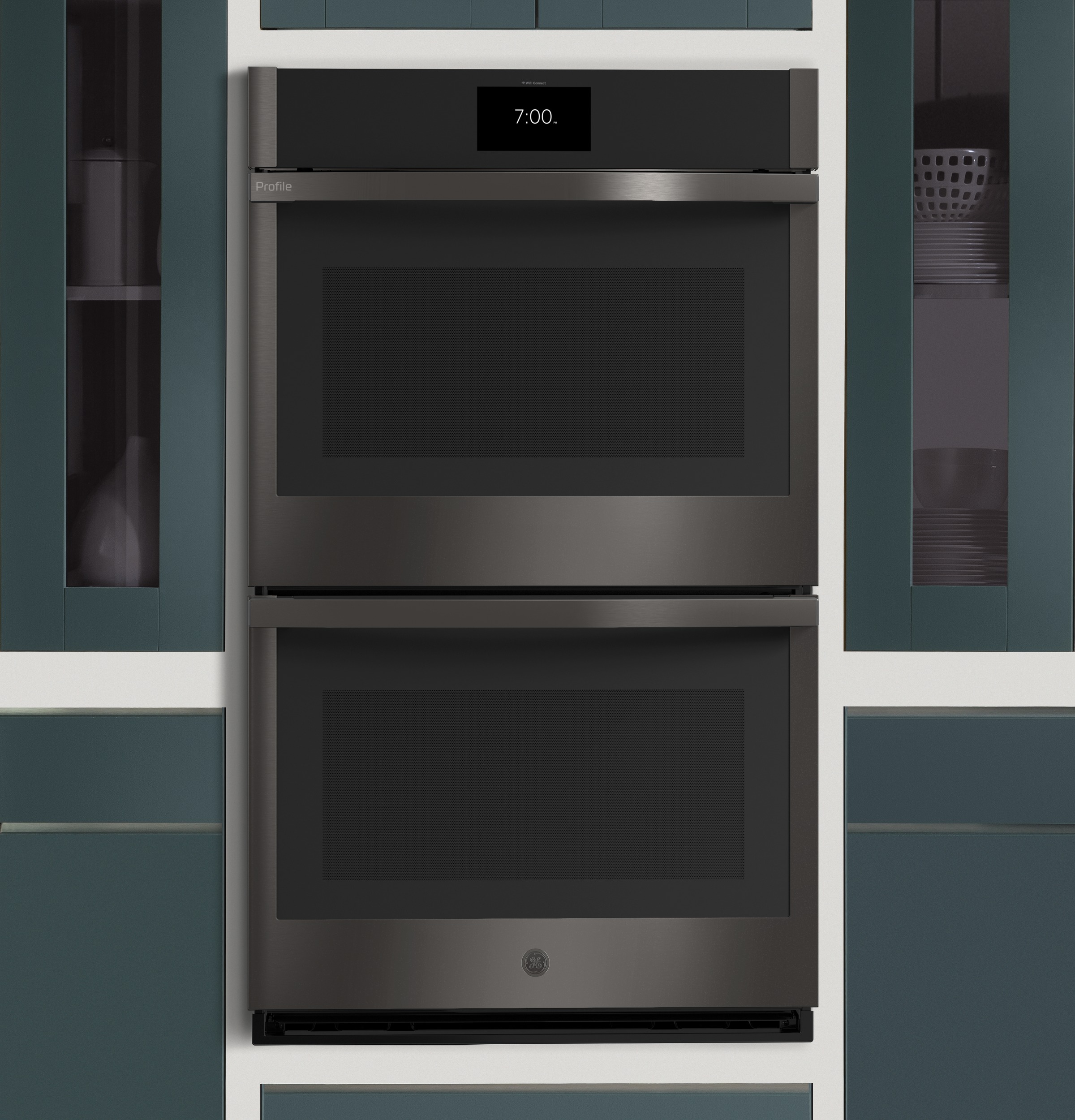 30" Smart Built-In Convection Double Wall Oven with In-Oven Camera and No Preheat Air Fry PTD9000BNTS