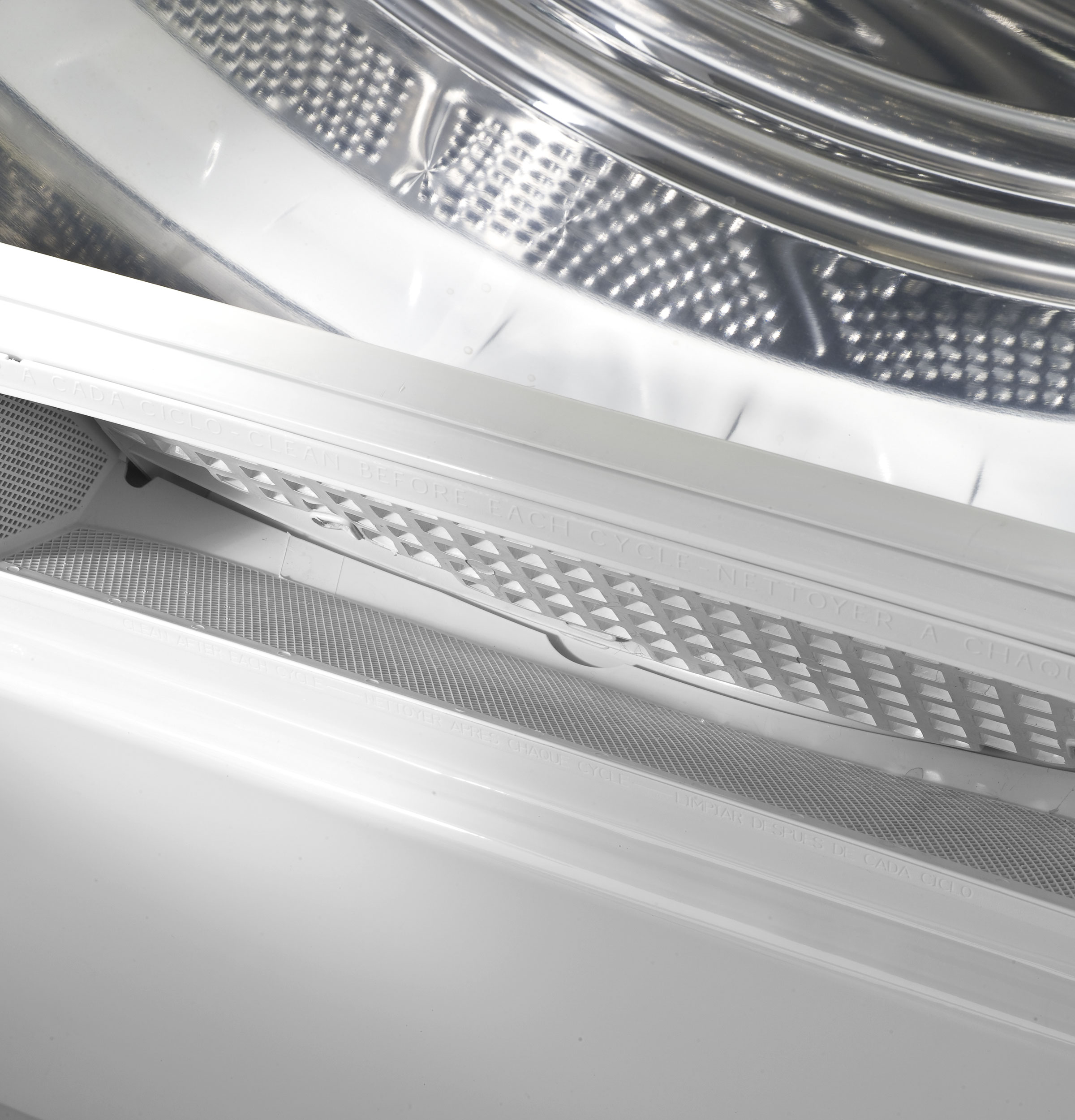 7.0 cu. ft. stainless steel capacity electric dryer with Steam and SensorDry Plus PTDS650EMWT