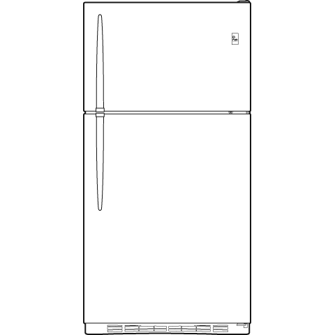 21.7 Cu. Ft. Top-Freezer Refrigerator PTS22LCSBB