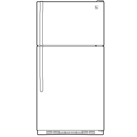 21.7 Cu. Ft. Top-Freezer Refrigerator with Internal Dispenser PTS22LHRWW, product image 11 of 12