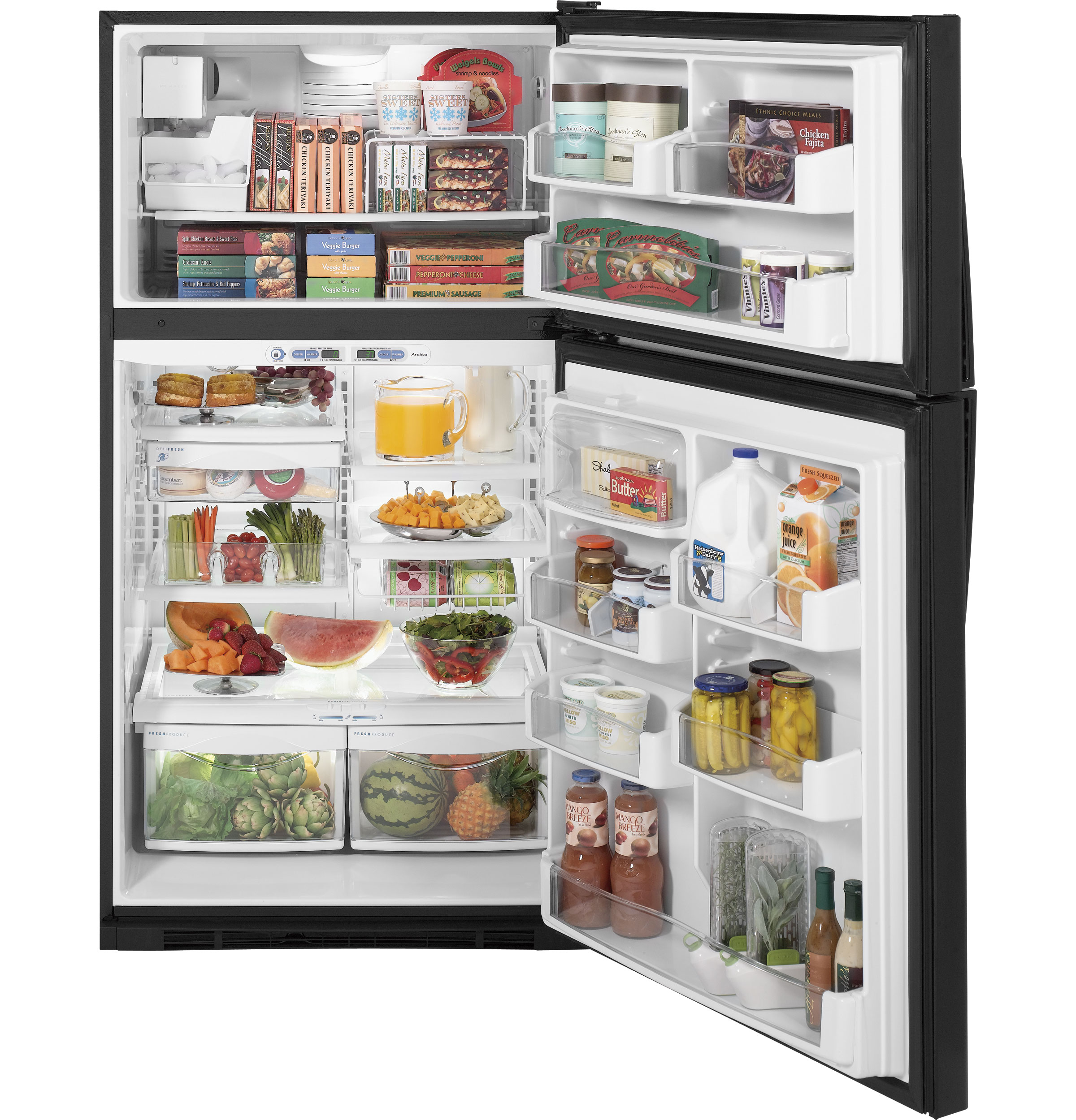 Series 24.6 Cu. Ft. Top-Freezer Refrigerator PTS25LHSBB, product image 2 of 8
