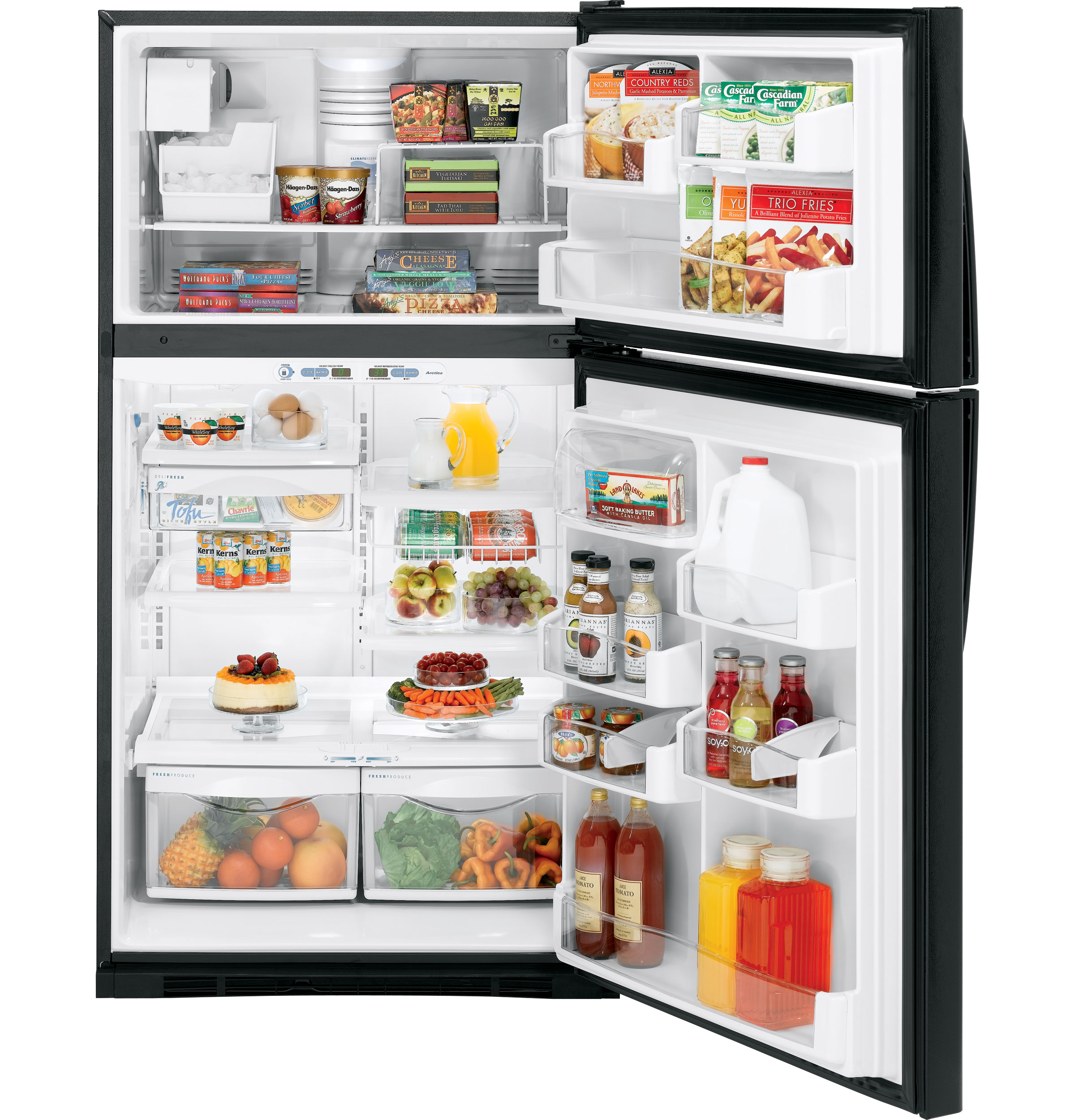 Series 24.6 Cu. Ft. Top-Freezer Refrigerator PTS25LHSBB, product image 3 of 8