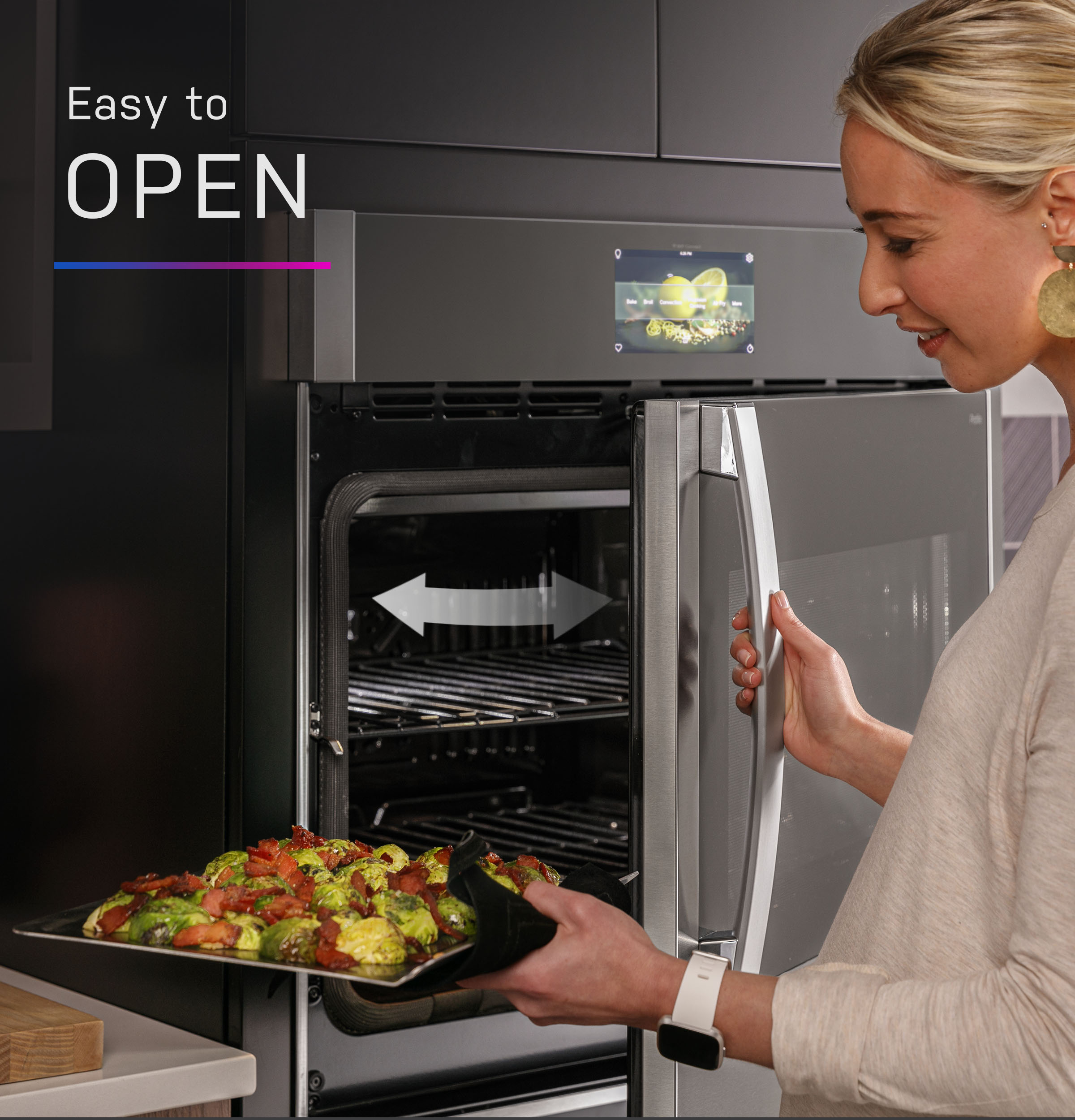 30" Smart Built-In Convection Single Wall Oven with Left-Hand Side-Swing Doors view 6