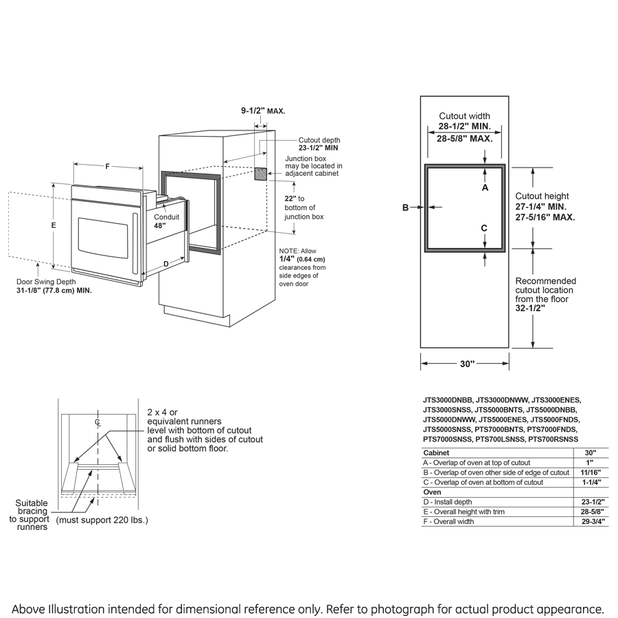 30" Smart Built-In Convection Single Wall Oven with Left-Hand Side-Swing Doors view 14