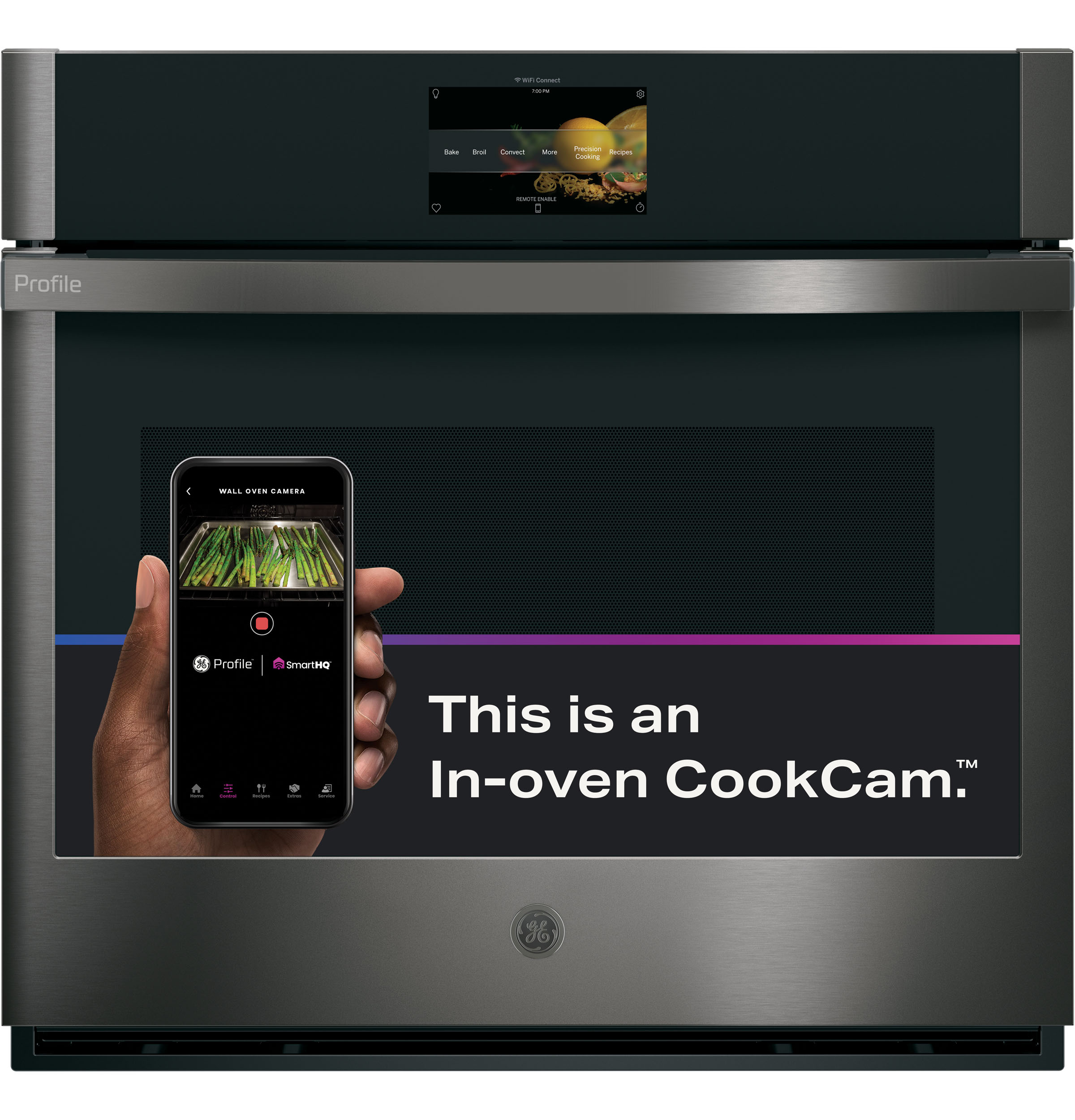 30" Smart Built-In Convection Single Wall Oven with In-Oven Camera and No Preheat Air Fry PTS9000BNTS