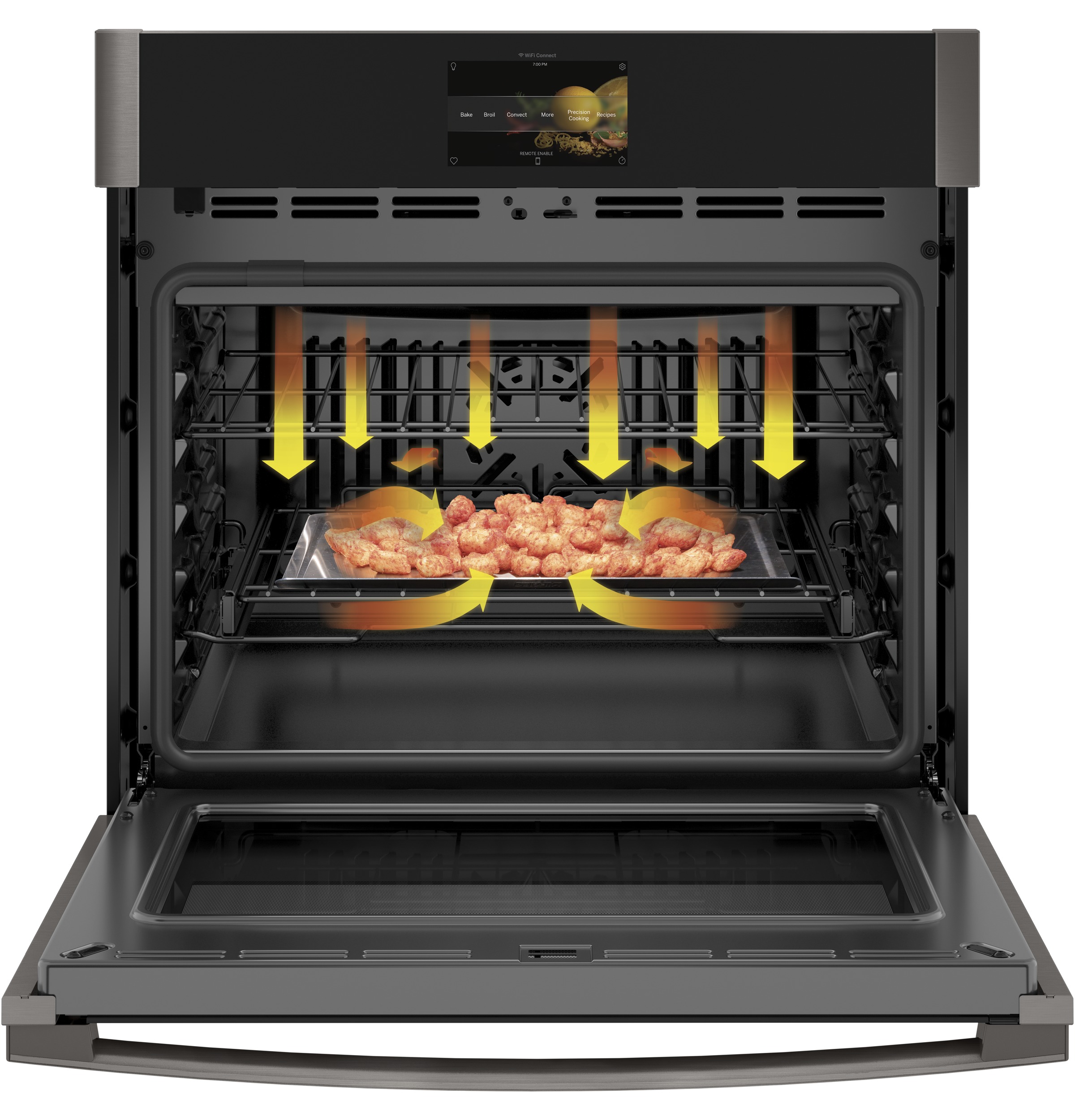30" Smart Built-In Convection Single Wall Oven with In-Oven Camera and No Preheat Air Fry PTS9000BNTS