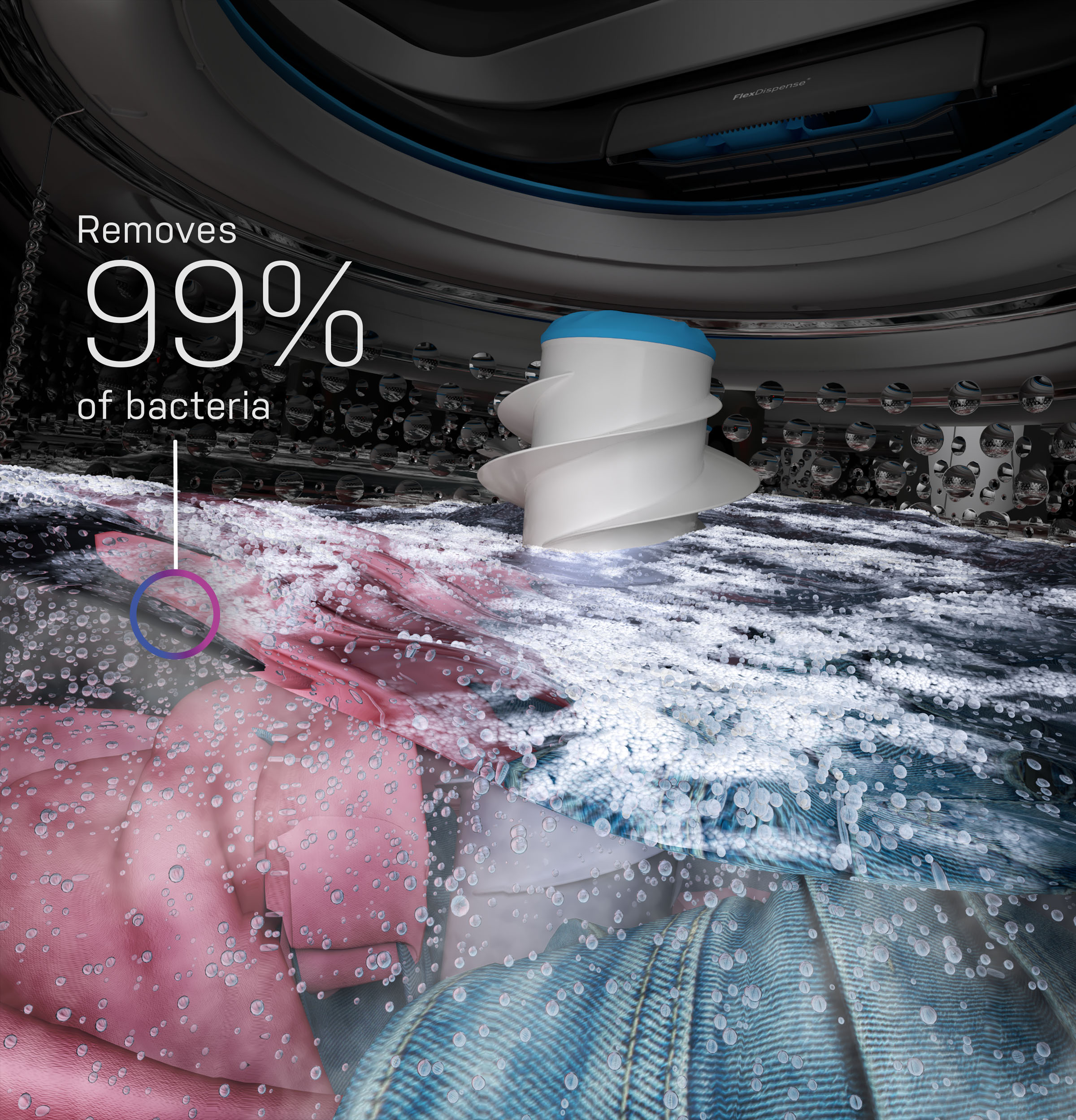 5.3 cu. ft. Capacity Washer with Smarter Wash Technology and FlexDispense view 9