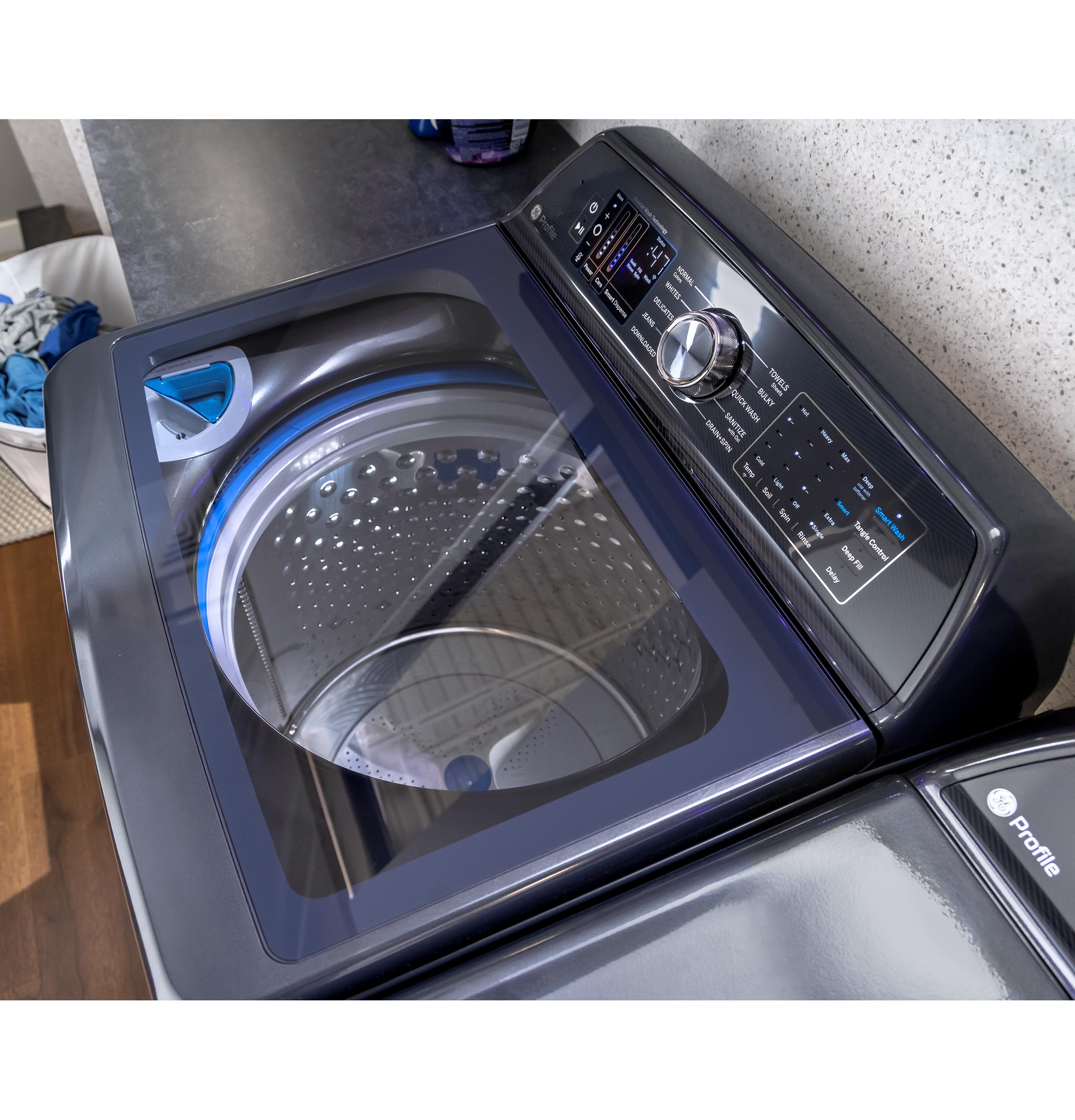 5.4 cu. ft. Capacity Washer with Smarter Wash Technology and FlexDispense PTW900BPTDG