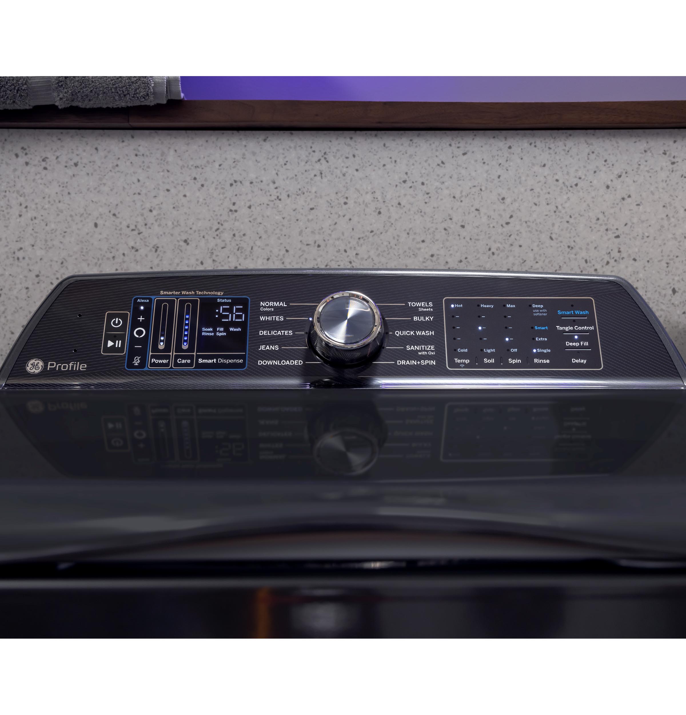 5.3 cu. ft. Capacity Washer with Smarter Wash Technology and FlexDispense PTW905BPTRS