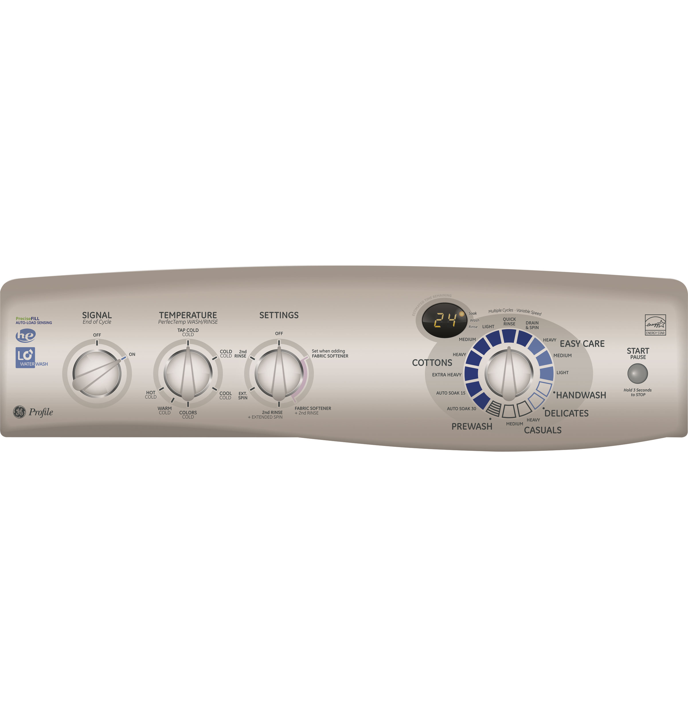 3.6 DOE cu. ft. stainless steel capacity washer PTWN6050MWT