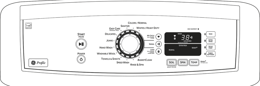 Harmony 4.5 DOE cu. ft. stainless steel capacity washer PTWN8055MMS