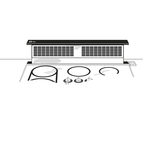 Series 36" Telescopic Downdraft System PVB98DTBB