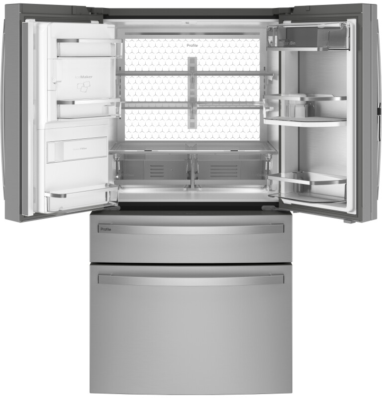 27.9 Cu. Ft. Smart Fingerprint Resistant 4-Door French-Door Refrigerator with Door In Door view 22