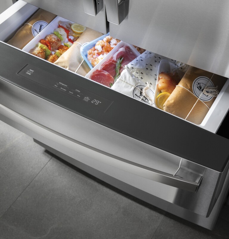 27.9 Cu. Ft. Smart Fingerprint Resistant 4-Door French-Door Refrigerator with Door In Door view 34