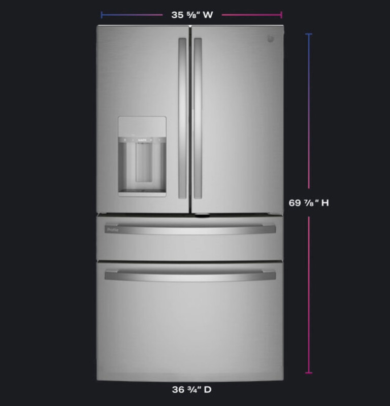 27.9 Cu. Ft. Smart Fingerprint Resistant 4-Door French-Door Refrigerator with Door In Door view 40