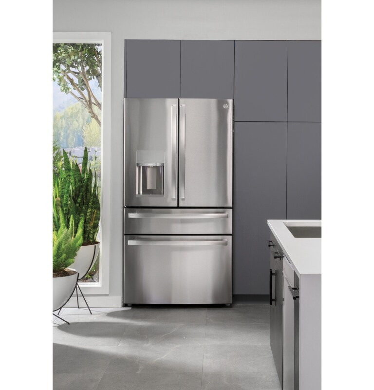 27.9 Cu. Ft. Smart Fingerprint Resistant 4-Door French-Door Refrigerator with Door In Door view 2