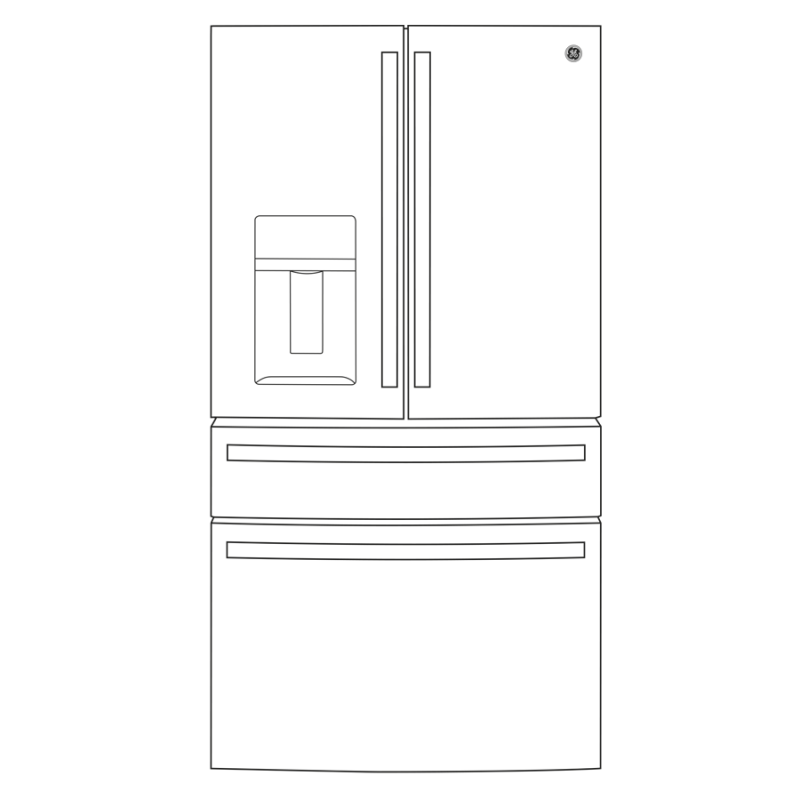 27.9 Cu. Ft. Smart Fingerprint Resistant 4-Door French-Door Refrigerator with Door In Door view 19