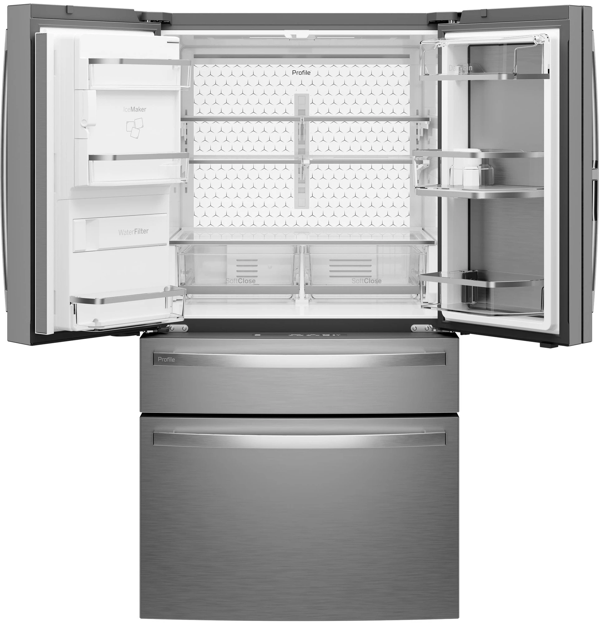 27.9 Cu. Ft. Smart 4-Door French-Door Refrigerator with Kitchen Assistant PVD28HYYFS