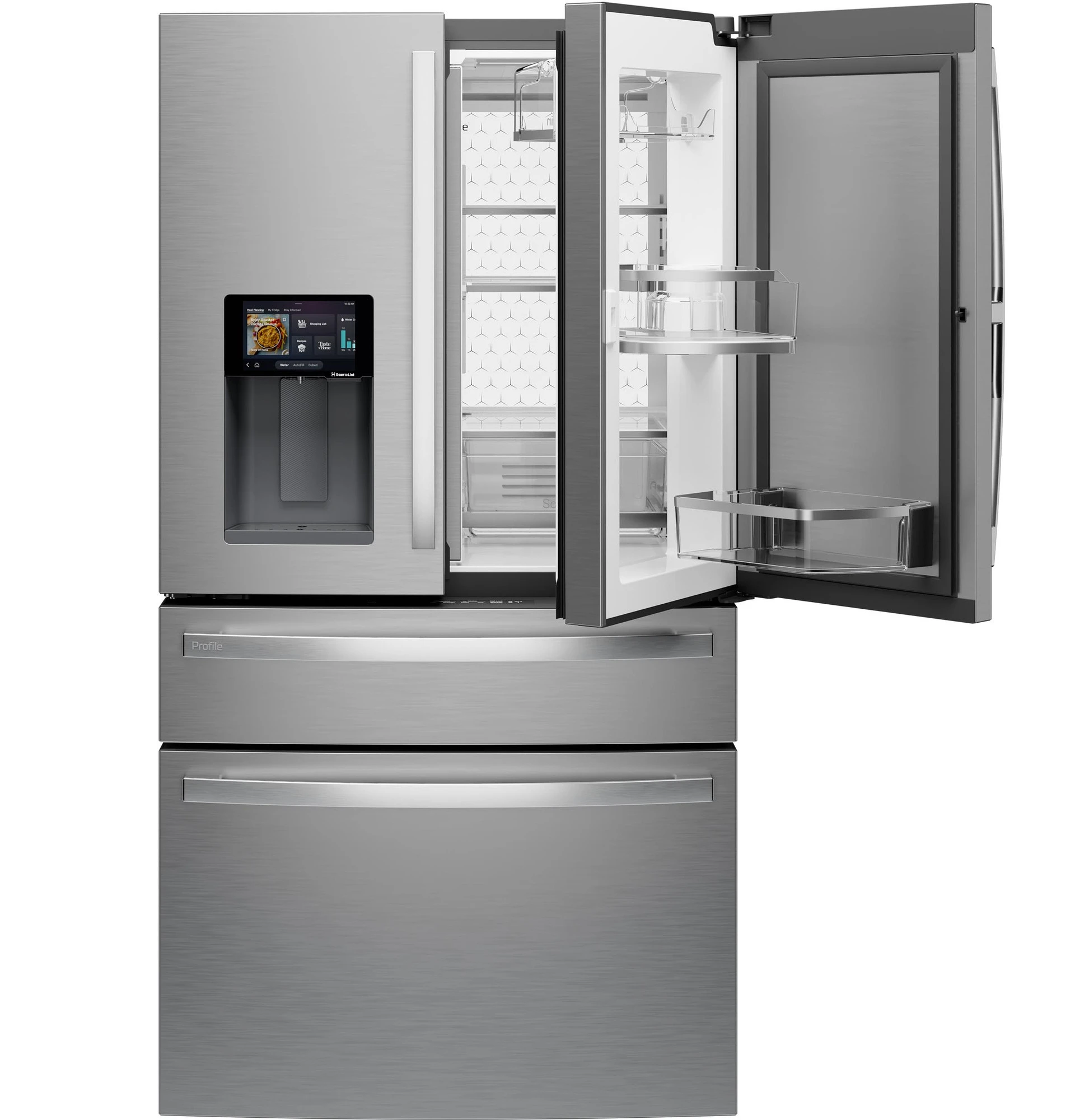 27.9 Cu. Ft. Smart 4-Door French-Door Refrigerator with Kitchen Assistant PVD28HYYFS