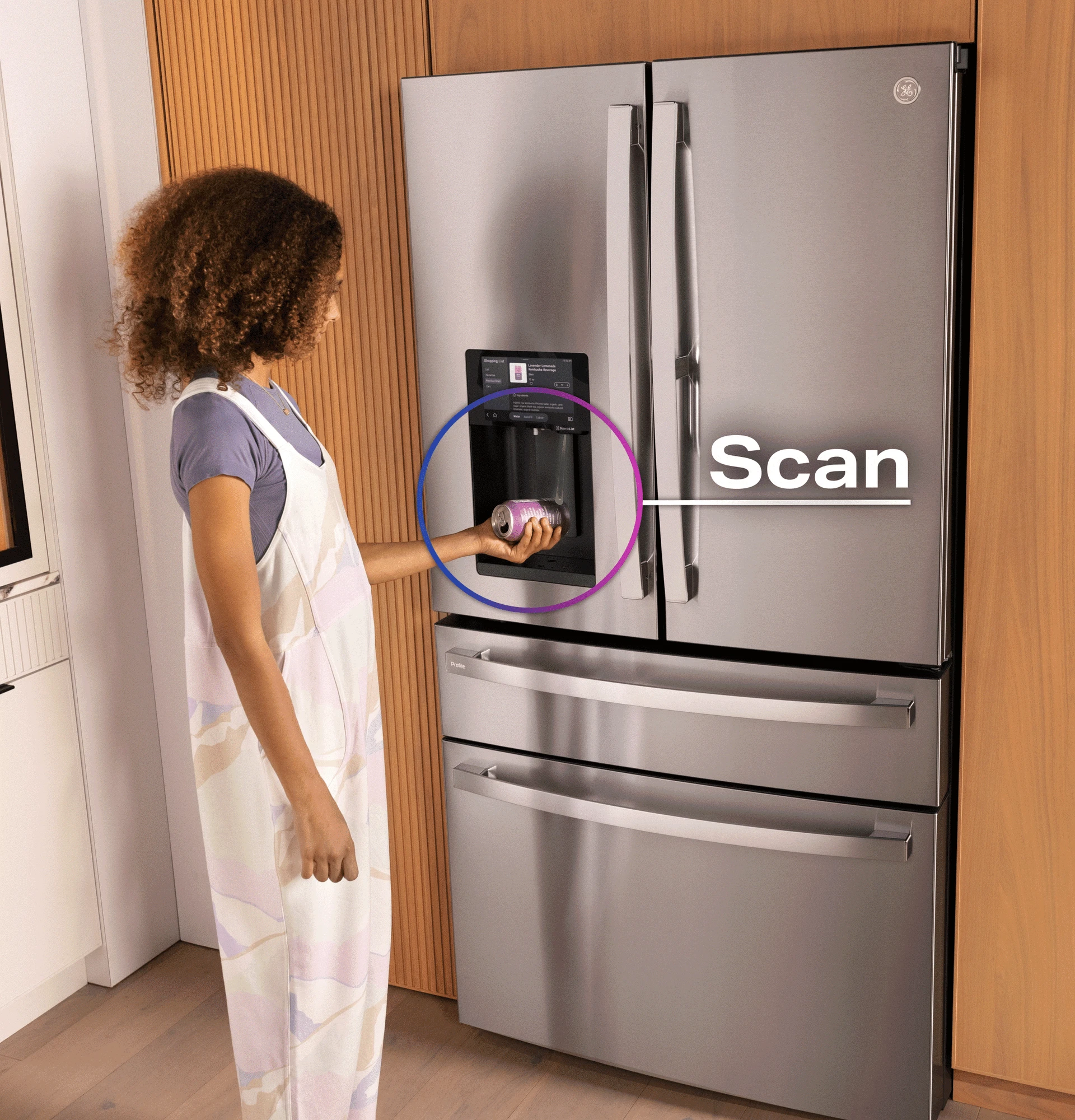 27.9 Cu. Ft. Smart 4-Door French-Door Refrigerator with Kitchen Assistant PVD28HYYFS