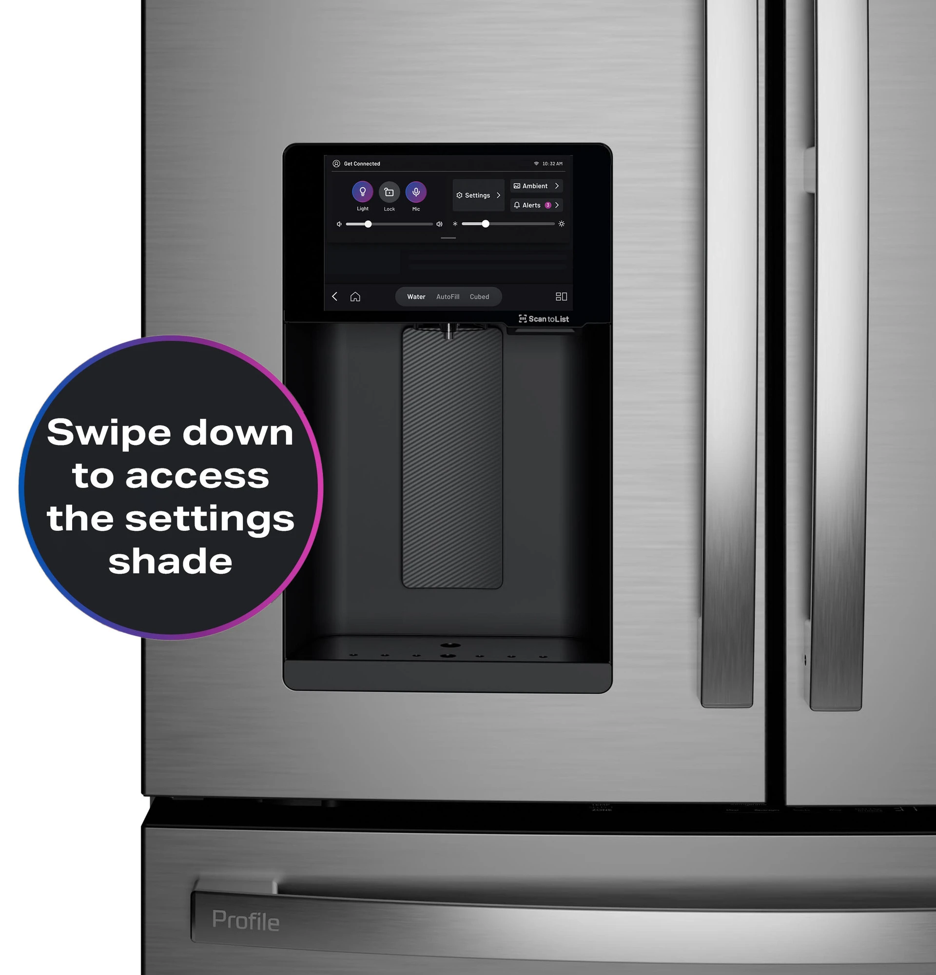 27.9 Cu. Ft. Smart 4-Door French-Door Refrigerator with Kitchen Assistant PVD28HYYFS
