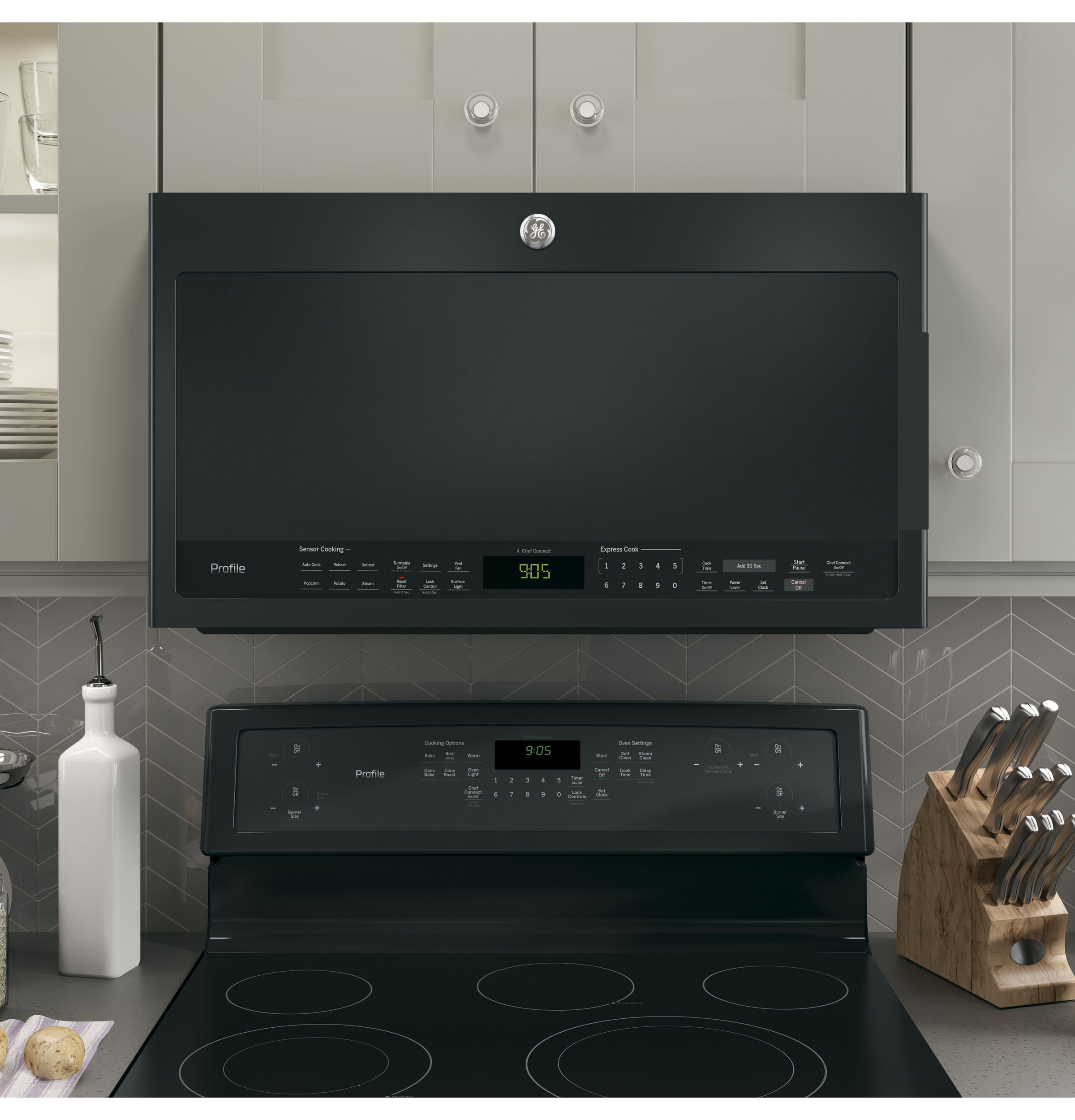 Series 2.1 Cu. Ft. Over-the-Range Sensor Microwave Oven PVM9005DJBB