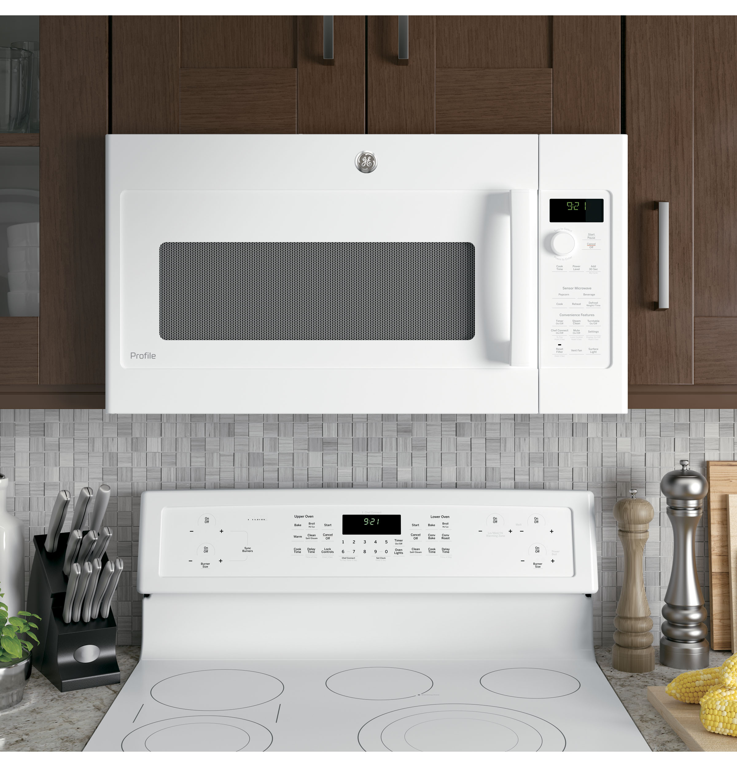 Series 2.1 Cu. Ft. Over-the-Range Sensor Microwave Oven PVM9215DKWW
