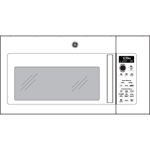Series 2.1 Cu. Ft. Over-the-Range Sensor Microwave Oven PVM9215DKWW