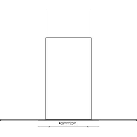 Series 36" Wall-Mount Glass Canopy Chimney Hood PVW7361EJES