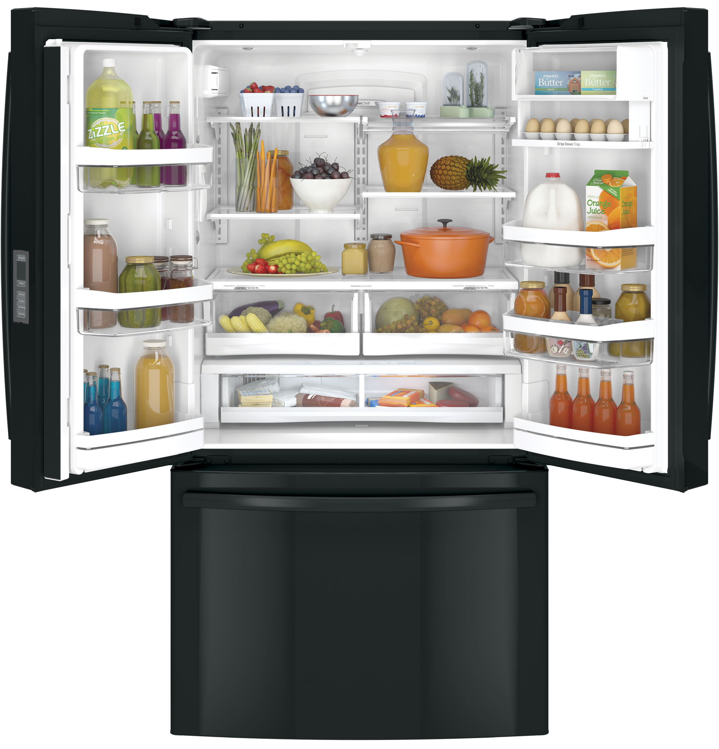 Series 23.1 Cu. Ft. Counter-Depth French-Door Refrigerator PWE23KGDBB