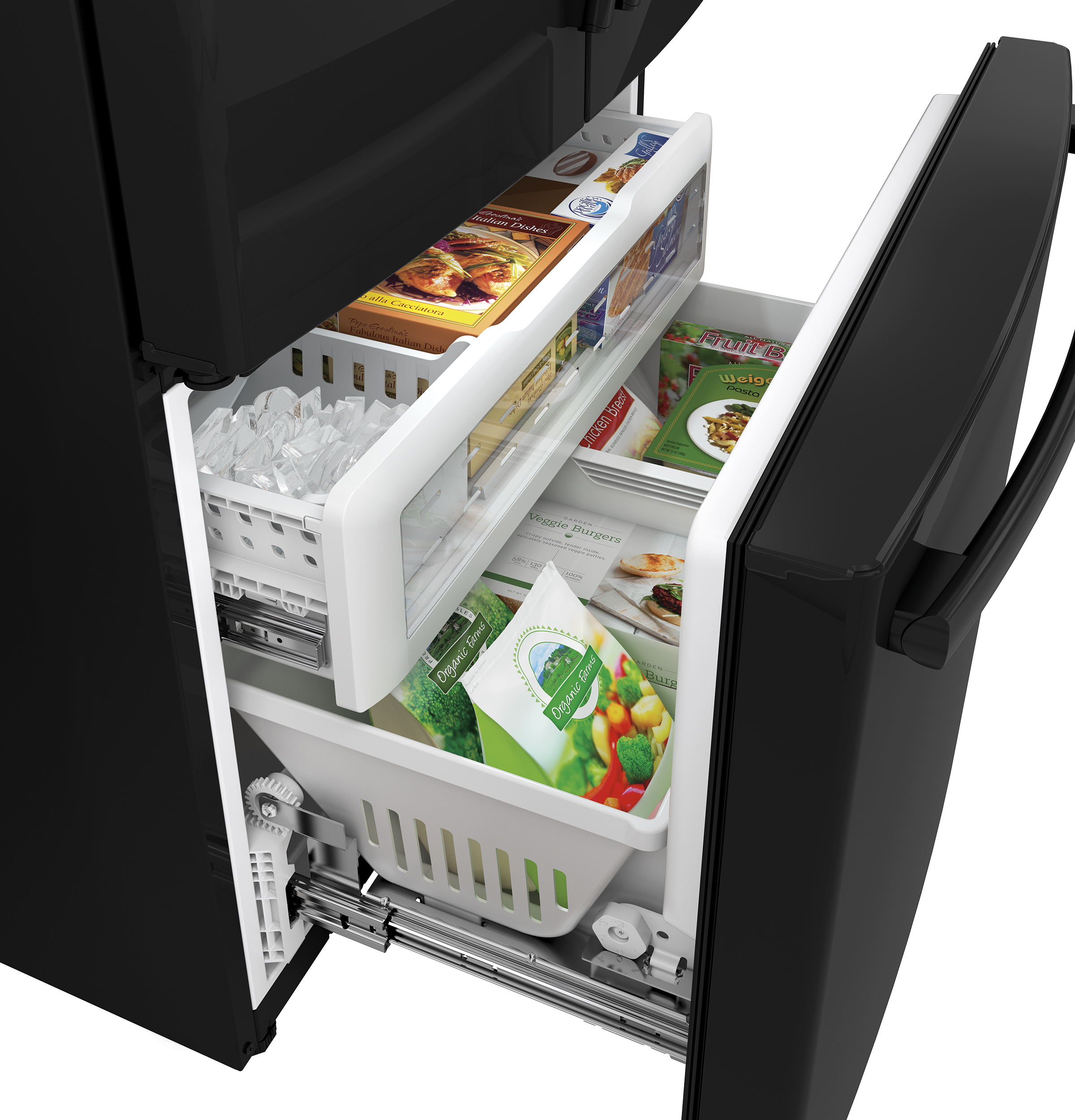 Series 23.1 Cu. Ft. Counter-Depth French-Door Refrigerator PWE23KGDBB