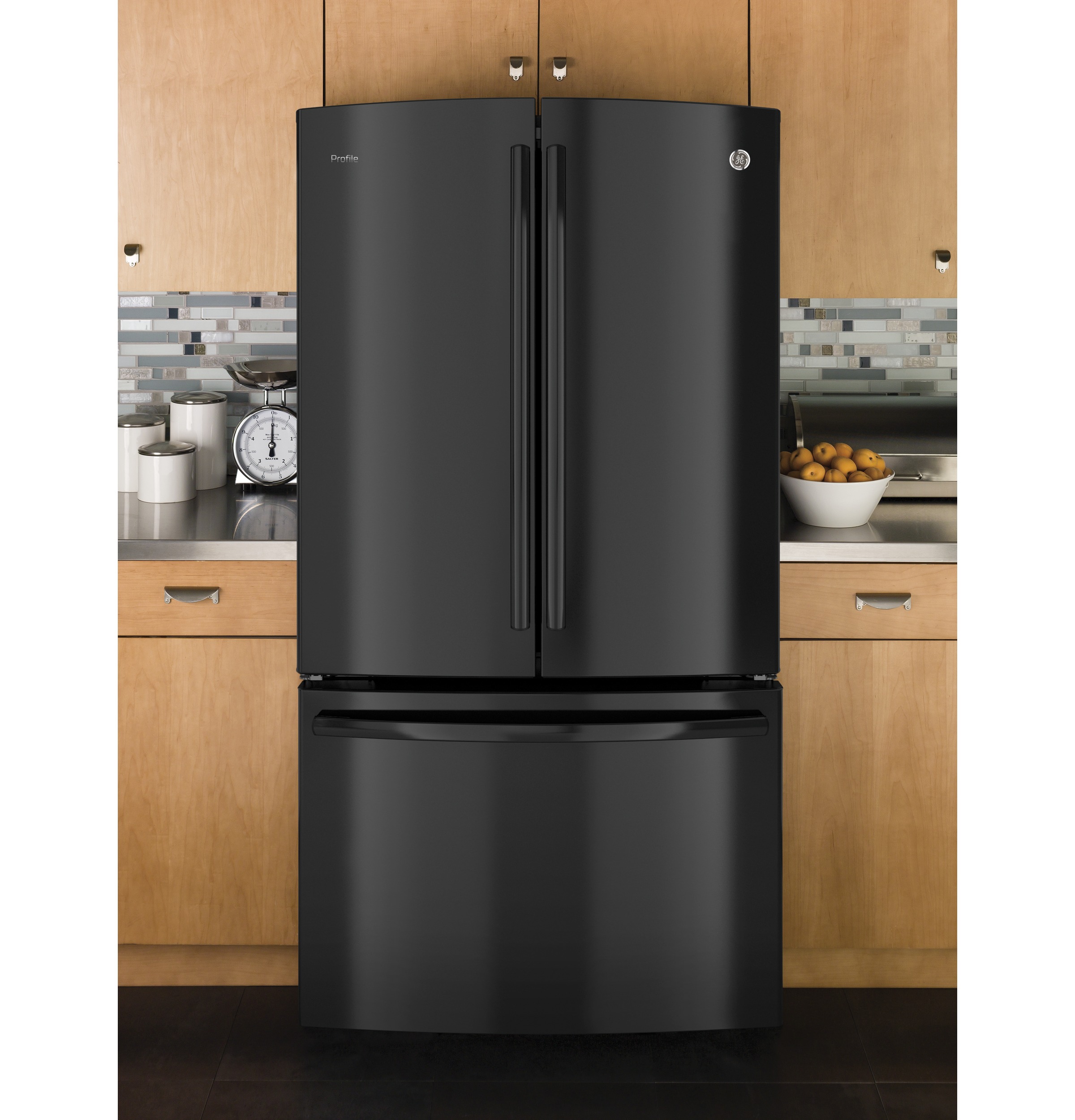 Series 23.1 Cu. Ft. Counter-Depth French-Door Refrigerator PWE23KGDBB