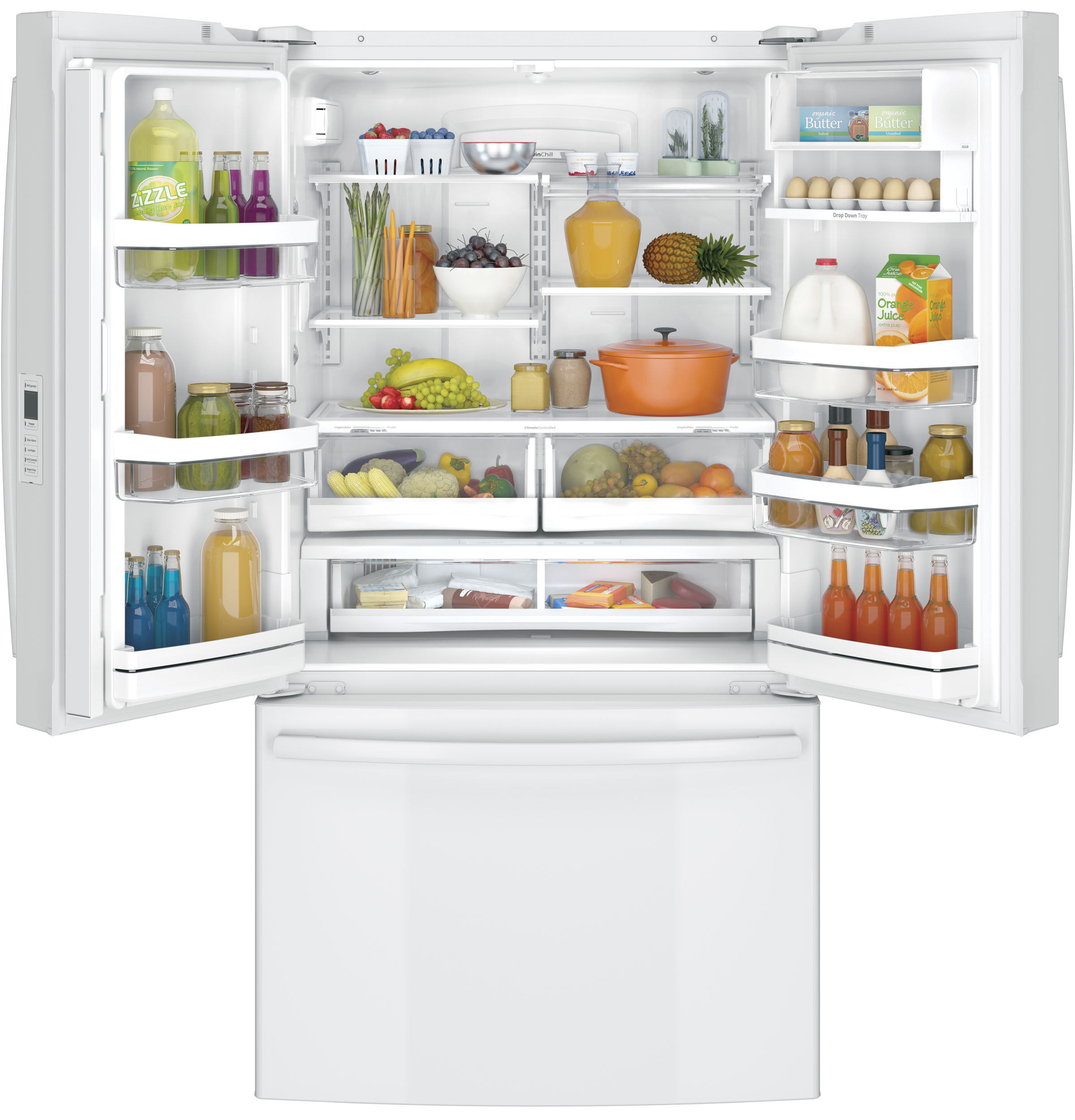 Series 23.1 Cu. Ft. Counter-Depth French-Door Refrigerator PWE23KGDWW