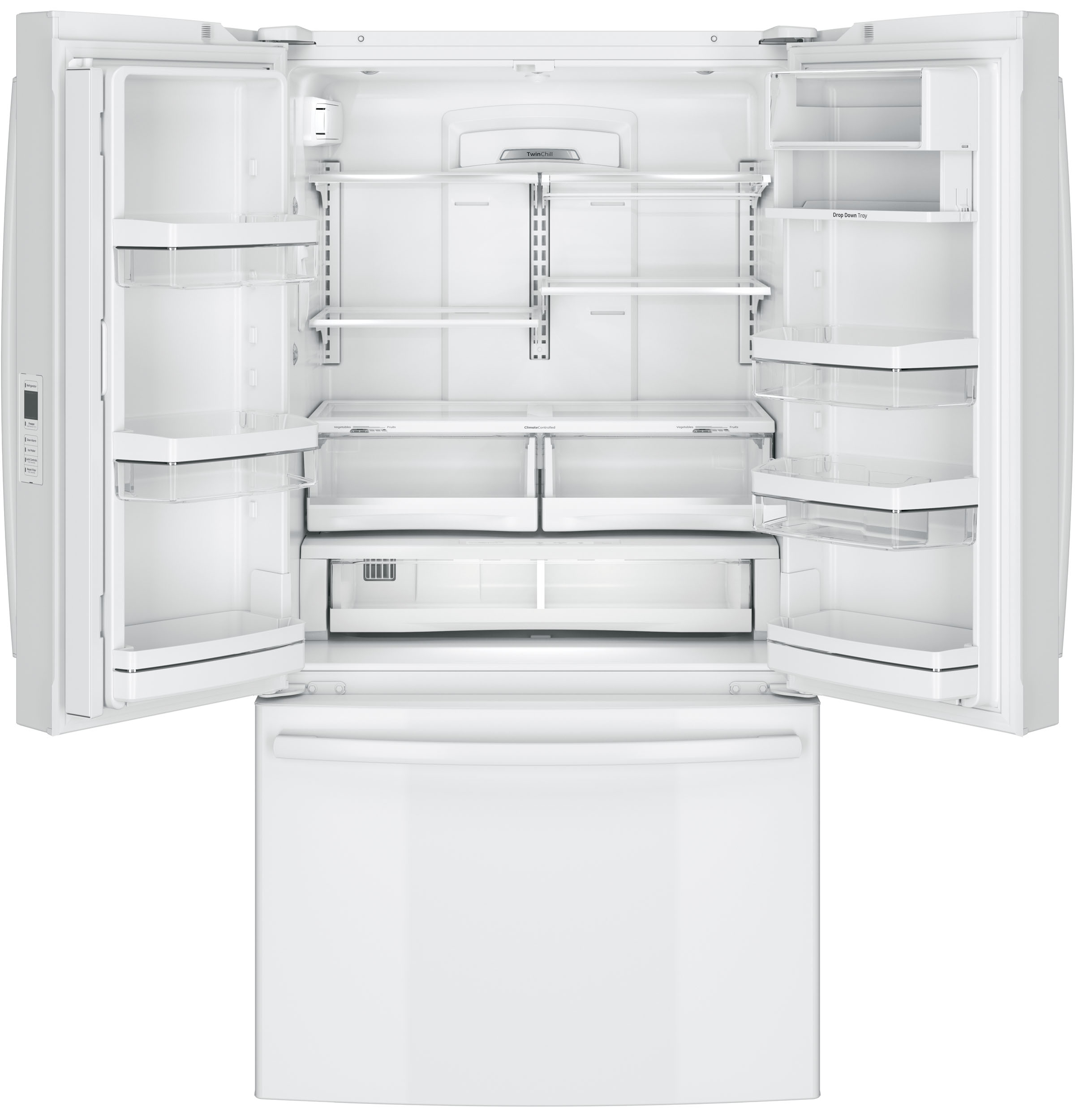 Series 23.1 Cu. Ft. Counter-Depth French-Door Refrigerator PWE23KGDWW