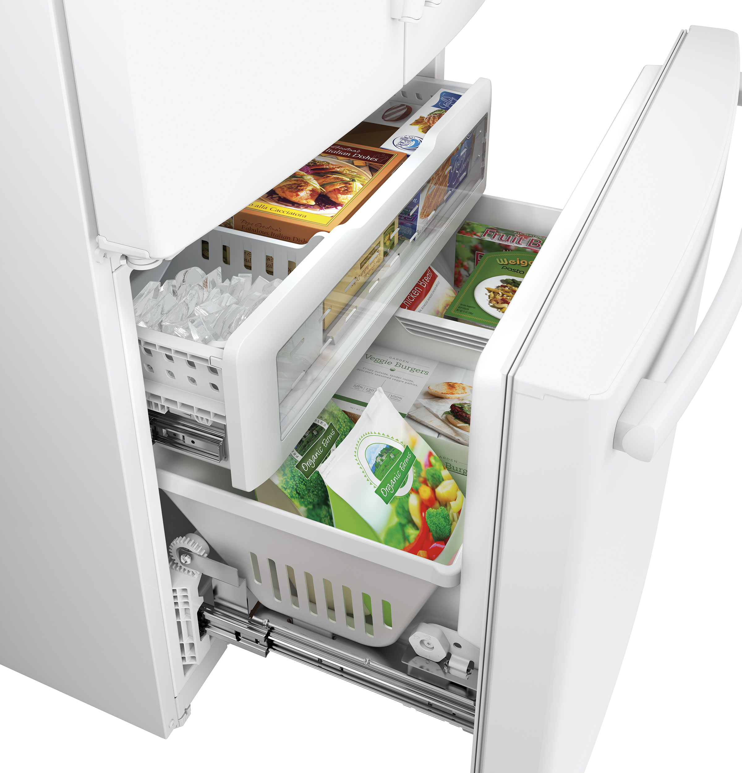 Series 23.1 Cu. Ft. Counter-Depth French-Door Refrigerator PWE23KGDWW