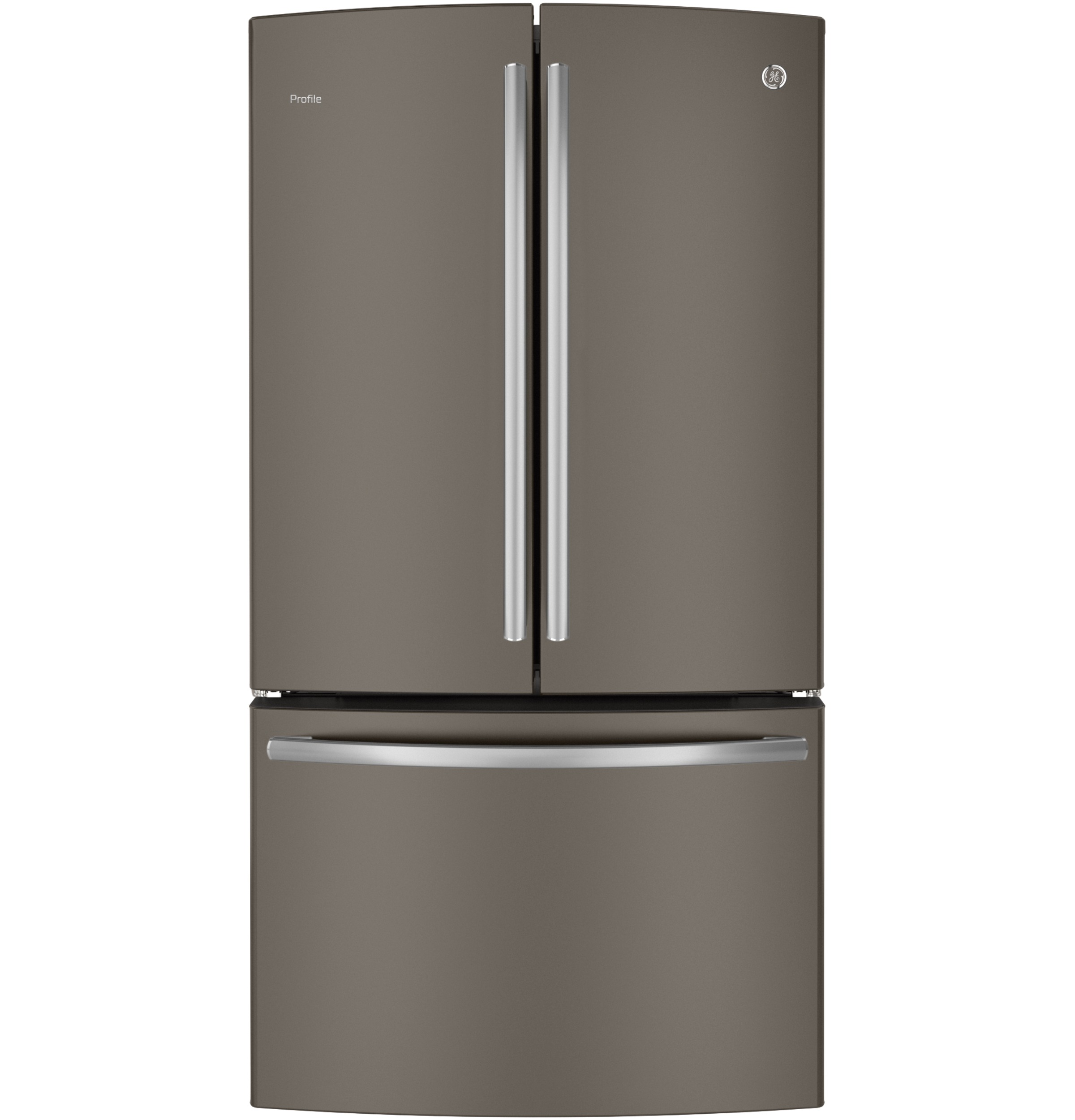 GE Profile Series 23.1 Cu. Ft. Counter-Depth French-Door Refrigerator Fingerprint Resistant Slate PWE23KMDES Picture 1